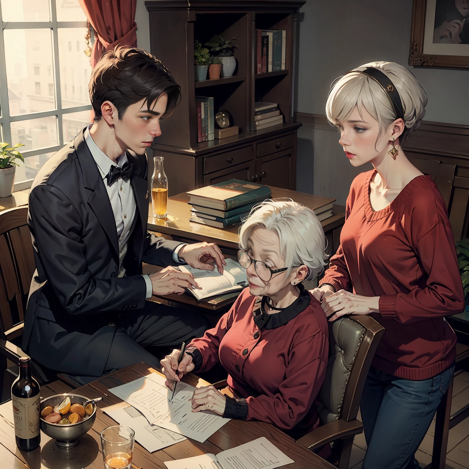 Old ladies and young men