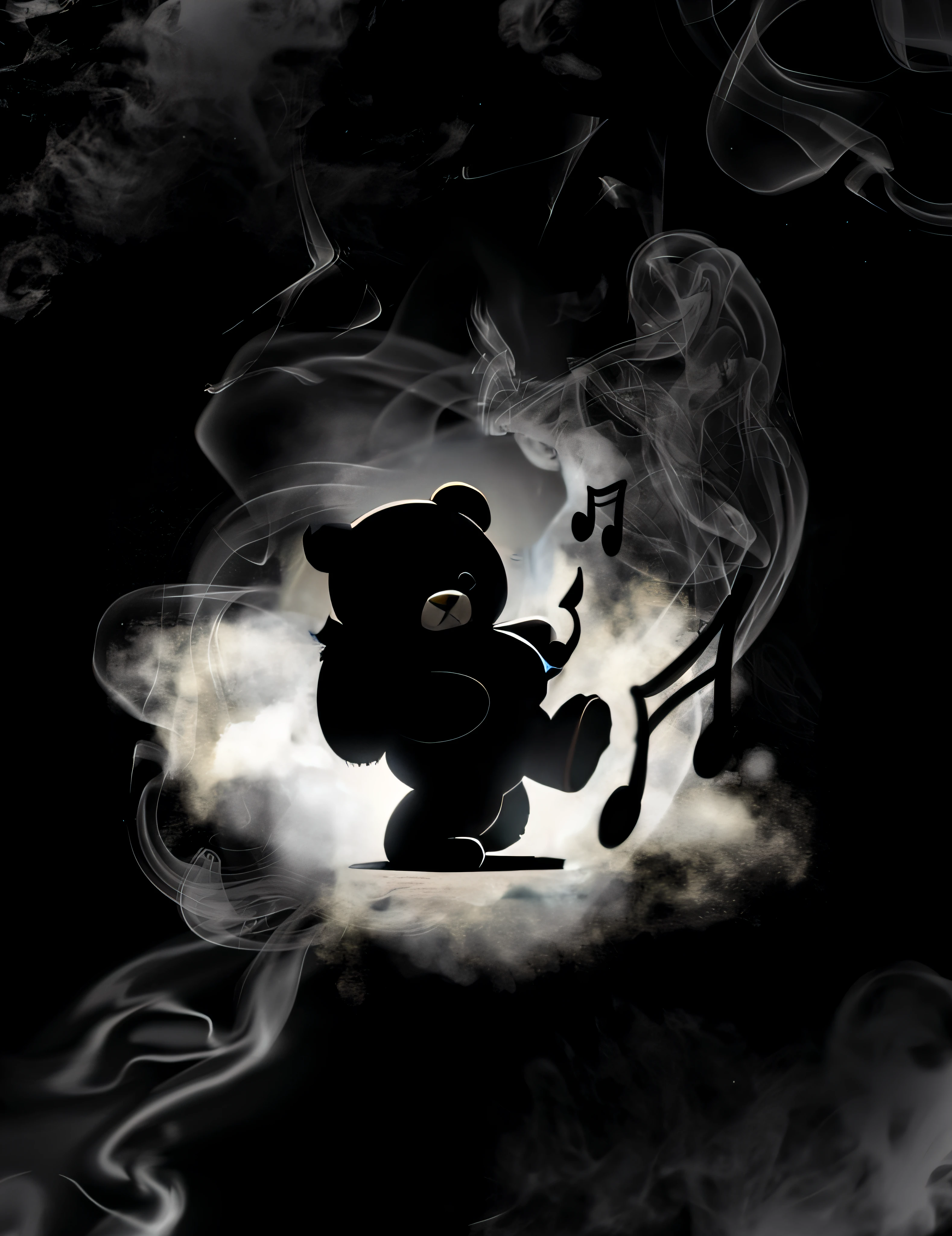 Teddy bear ear silhouette --auto