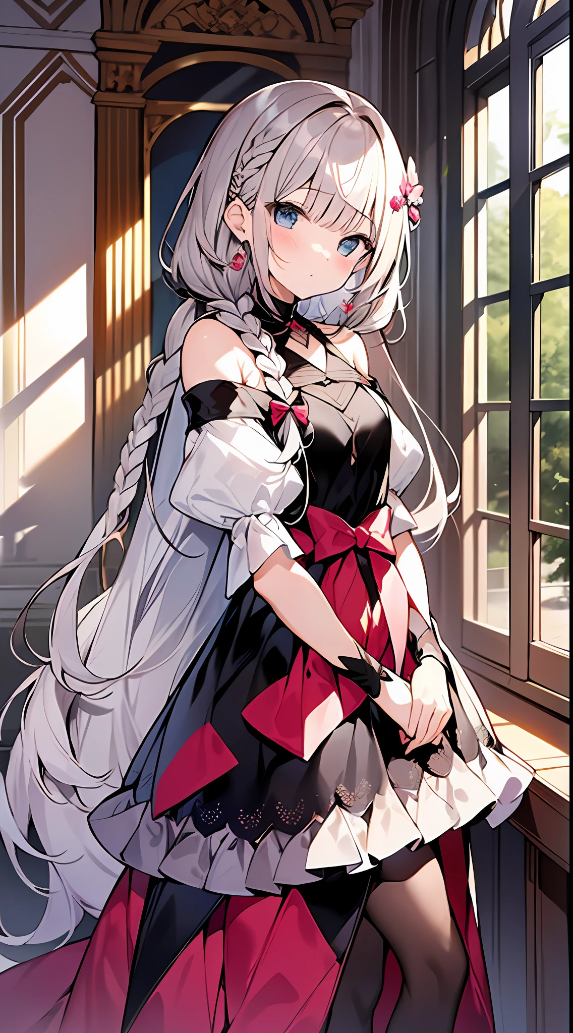 (incredibly absurdres absolutely resolution: 1.5), highest quality, masterpiece, ultra high definition, 8k, (multiple girls), (gorgeous and colorful glamorous dress) break shoujo manga style, (loli), soft line art, digital enhancement, shojo manga touch, environment change scene, shojo manga core, ( Hair length to the shoulders))), (((short braid))), ancient capital of the West, full body visible angle, entangle, beautiful and aesthetic: 1.5, High quality: 1.3