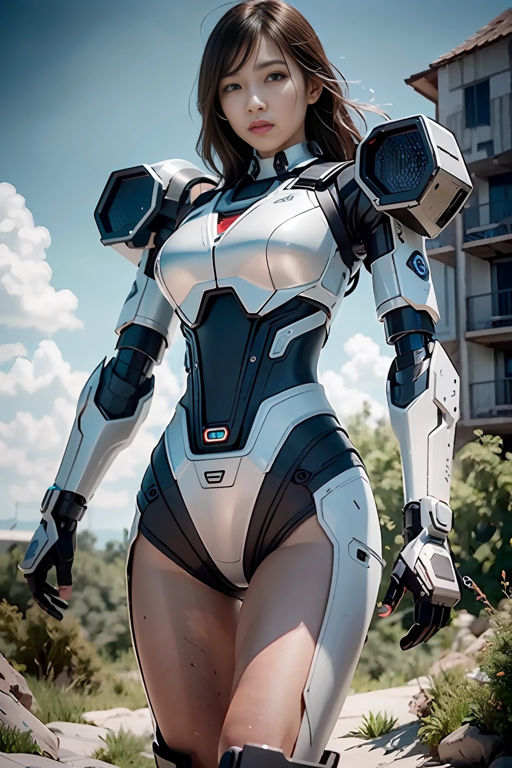 Ultra Realistic, 8K, Ultra High Resolution, (Realistic: 1.6), Realistic, Ultra-Realistic 8K, Extremely Detailed CG Unity 8k Wallpapers, RAW Photos, ((Best Quality)), ((Masterpiece)), (Very Detailed: 1.3), 3D, (Bikini Shitu Mech: 1.3), Beautiful Cyberpunk Woman with Her Mech in the Ruins of the City of Forgotten Wars, Ancient Technology, HDR (High Dynamic Range), Ray Tracing, NVIDIA RTX, Super Resolution, Unreal 5, Subsurface Scattering, PBR Textures, Post-Processing, Anisotropic Filtering, Depth of Field, Maximum Clarity and Acutance, Multi-layer Textures, Albedo and Highlight Maps, Surface Shading, Accurate Simulation of Light-Material Interactions, Perfect Proportions, Octane Rendering, Twotone Lighting, Low ISO, White Balance, Rule of Thirds, Wide Aperture, 8K RAW, High Efficiency Subpixels, Subpixel Convolution, Luminescent Particles, Light Scattering, Tyndall Effect