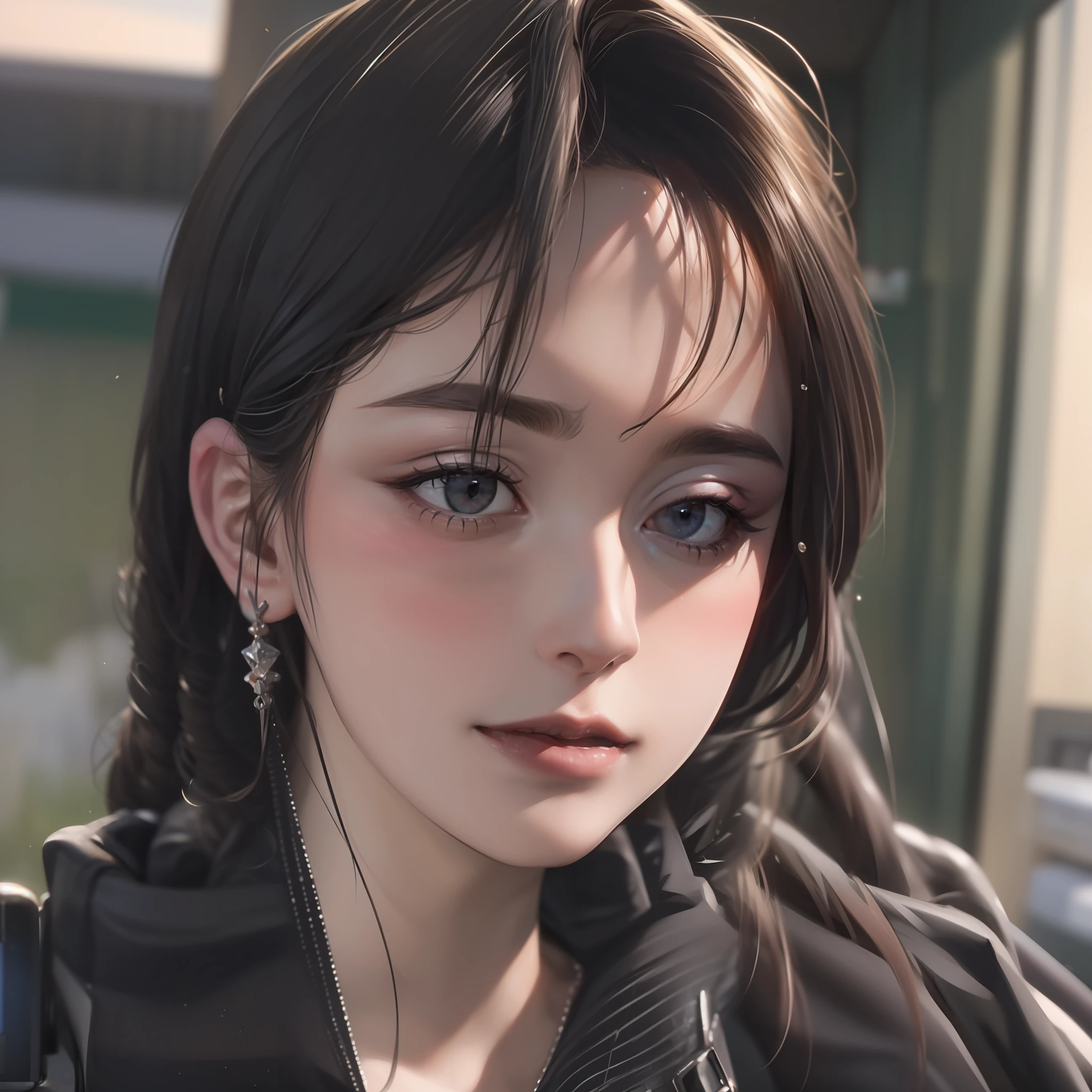 8K, Best Quality, Masterpiece, Ultra High Resolution, (Realism: 1.4), Original Photo, (Realistic Skin Texture: 1.3), (Film Grain: 1.3), (Selfie Angle)