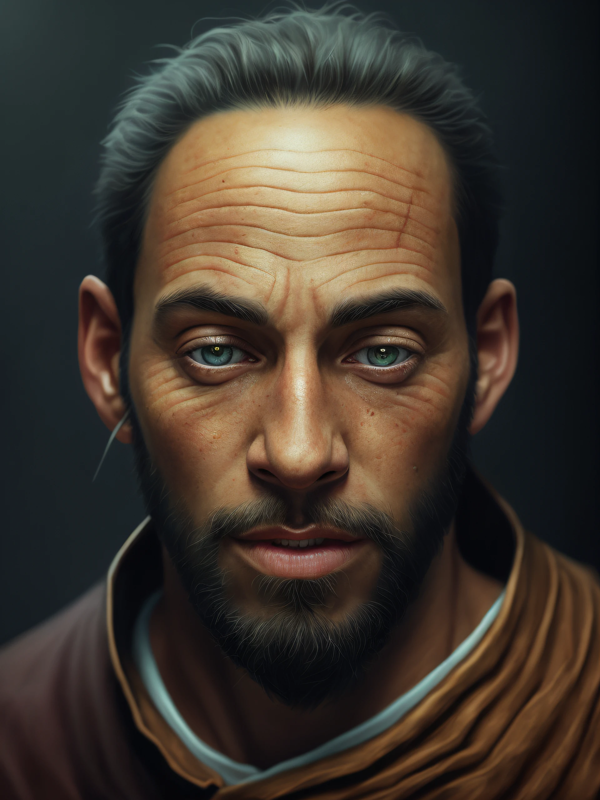 Arafed Young Twink, Ultra Detailed Portrait, Monk Portrait, Guy Portrait, Ultra Realistic Digital Painting, Cinematic Realistic Portrait, Realistic Digital Painting, Photorealistic Digital Painting, Hyper-Realistic Digital Painting, Oriental Face, Highly Realistic Digital Art, Guy, Cinematic. Leng Jun