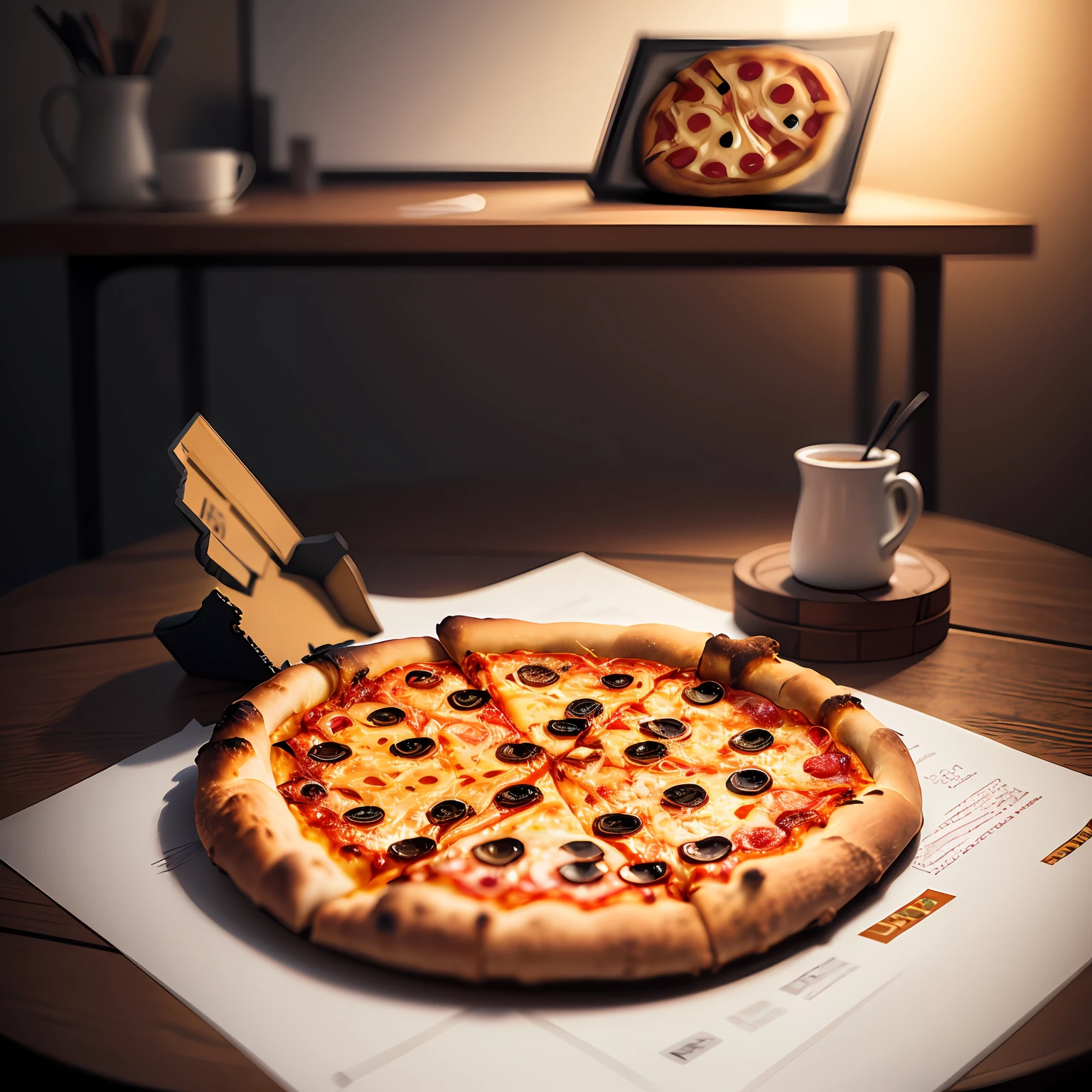 ((((Pizza)))), (((No Person)))), realistic paintings by Alexei Venetianov, Shutterstock winner, photorealism, great food photos, 4k food pictures, 4k food pictures, fast photography, slow motion, super fast photography, food photography, food art photography, highly detailed CG Unity 8k award-winning photos, depth of field, HDR, Bloom, chromatic aberration, realistic, highly detailed, popular in art stations, popular in CGsociety, complex, high detail, dramatic, intermediate art, ambient lighting