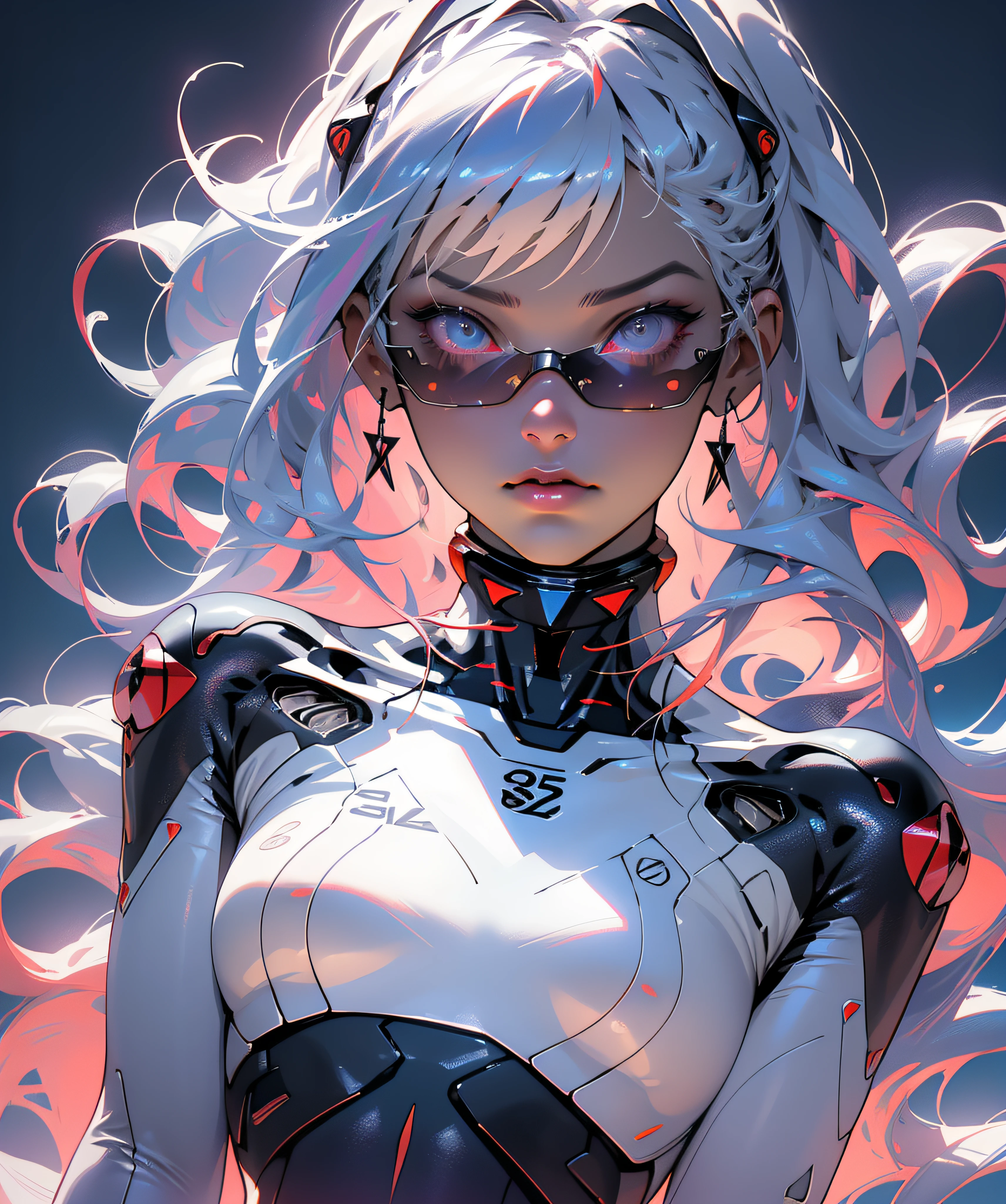((Best quality)), ((masterpiece)), (detailed: 1.4), (Absurd), light-skinned ta with micro bikini, Genesis evangelion neon style clothing, red and white stripes, blue arms with white stars, 2 piece clothing, colored hair, tattoo on arms, cybernetic hand, pastel, centered, scale to fit dimensions, HDR (High Dynamic Range),Ray Tracing,NVIDIA RTX,Super-Resolution,Unreal 5,Subsurface dispersion,  PBR Texture, Post-processing, Anisotropic filtering, Depth of field, Maximum clarity and sharpness, Multilayer textures, Albedo and specular maps, Surface shading, Accurate simulation of light-material interaction, Perfect proportions, Octane Render, Two-tone lighting, Wide aperture, Low ISO, White balance, Rule of thirds, 8K RAW, crysisnanosuit