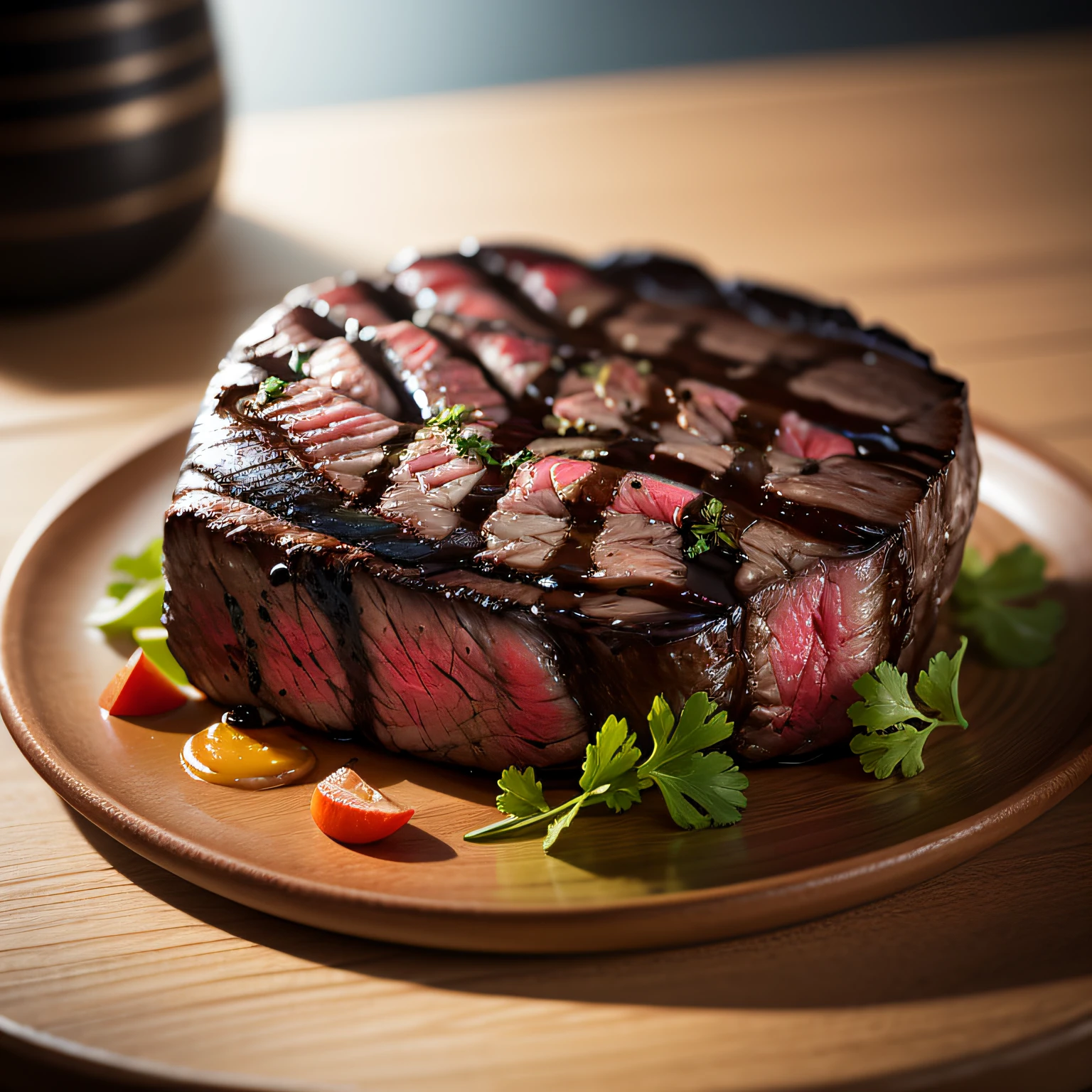 (((Steak))), (((No Person))), realistic paintings by Alexei Venetianov, Shutterstock winner, Photorealism, Great Food Pictures, 4k Food Pictures, 4k Food Pictures, Fast Photography, Slow Motion, Ultra Fast Photography, Food Photography, Food Art Photography, Highly Detailed CG Unity 8k Award-Winning Photos, Depth of Field, HDR, Bloom, Chromatic Aberration, Realistic, Highly Detailed, Popular in Art Station, Popular in CGsociety, Complex, High Detail, Dramatic, Intermediate Art, Ambient Lighting