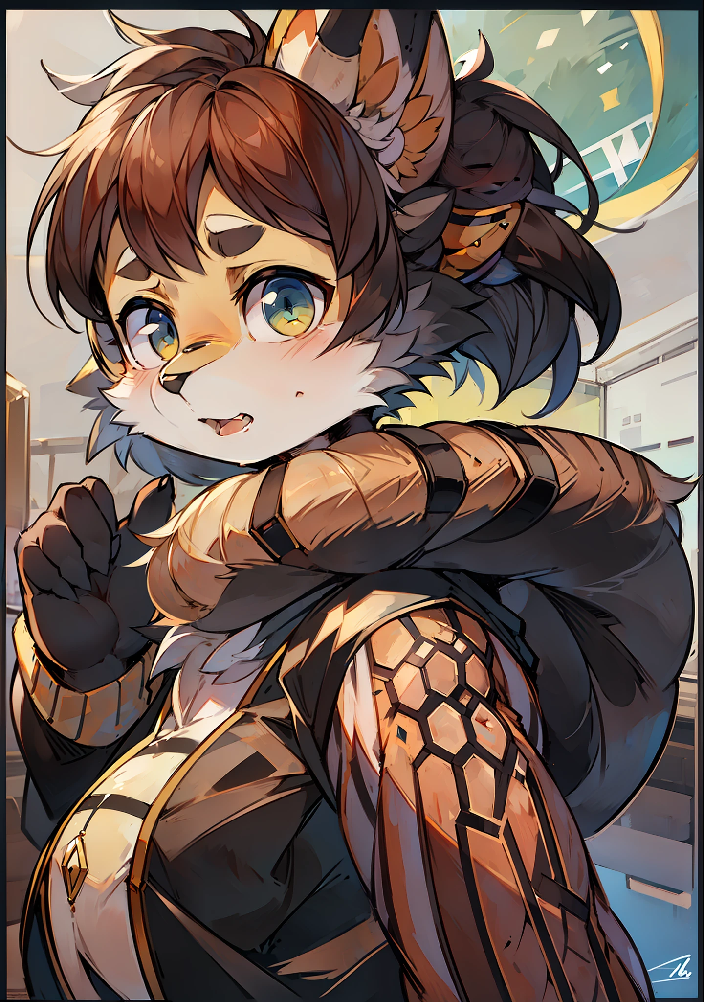 Very detailed, (1 anthro-bee girl:1 .5)