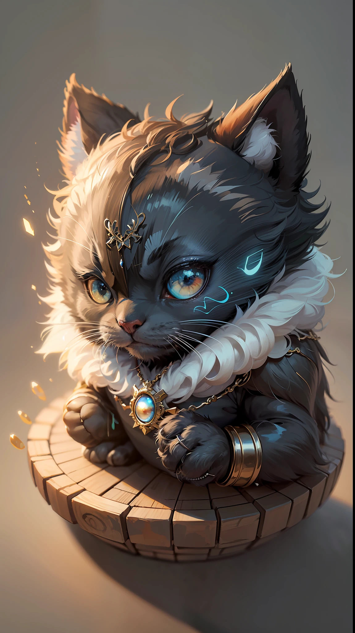 chinese mouse, furry, fluffy, gradient color ((best quality)), ((masterpiece)), ( extreme detailed, highest detailed, official art, beautiful and aesthetic:1.2), depth of field, composition FULL BODY, (CHIBI),, (beautiful and detailed eye:1.3),(very happy:1)