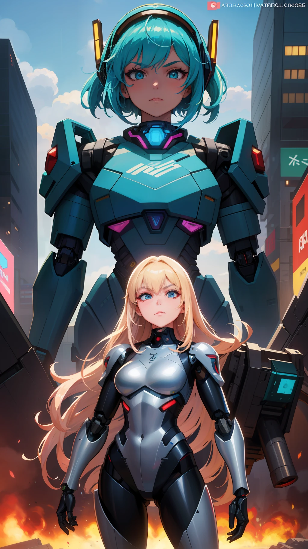 a cartoon picture of a woman in a futuristic outfit, girl in mecha cyber armor, cute cyborg girl, mechanized soldier girl, female mecha, robot girl, cyberpunk anime girl mech, mechanized valkyrie girl, cyborg - girl, lois van baarle and rossdraws, armor girl, artgerm and lois van baarle, cyborg girl