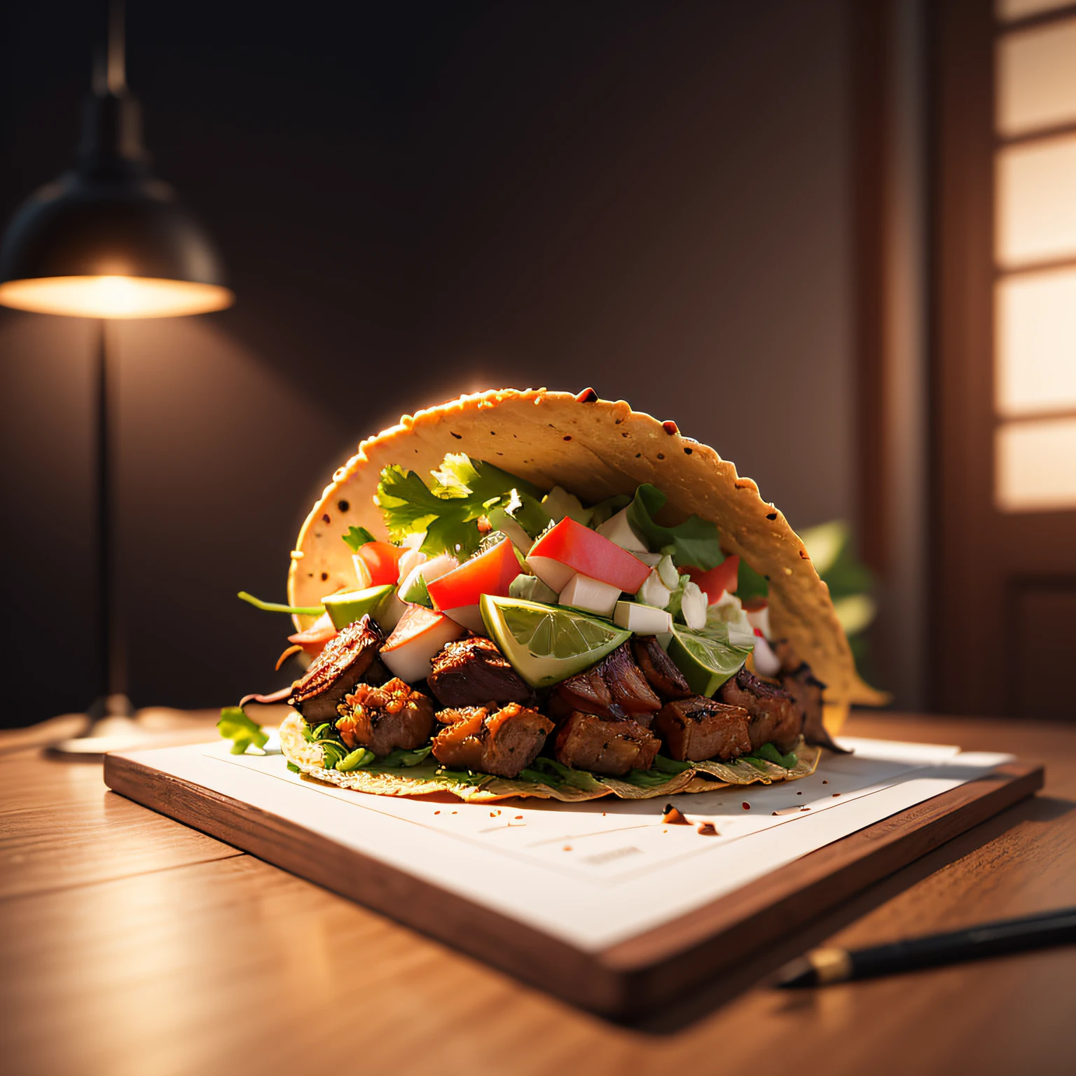 (((Taco))), (((No Person)))), realistic paintings by Alexei Venetianov, Shutterstock winner, photorealism, amazing food photos, 4k food pictures, 4k food pictures, fast photography, slow motion, super fast photography, food photography, food art photography, highly detailed CG Unity 8k award-winning photos, depth of field, HDR, Bloom, chromatic aberration, realistic, highly detailed, popular in art stations, popular in CGsociety, complex, high detail, dramatic, intermediate art, ambient lighting