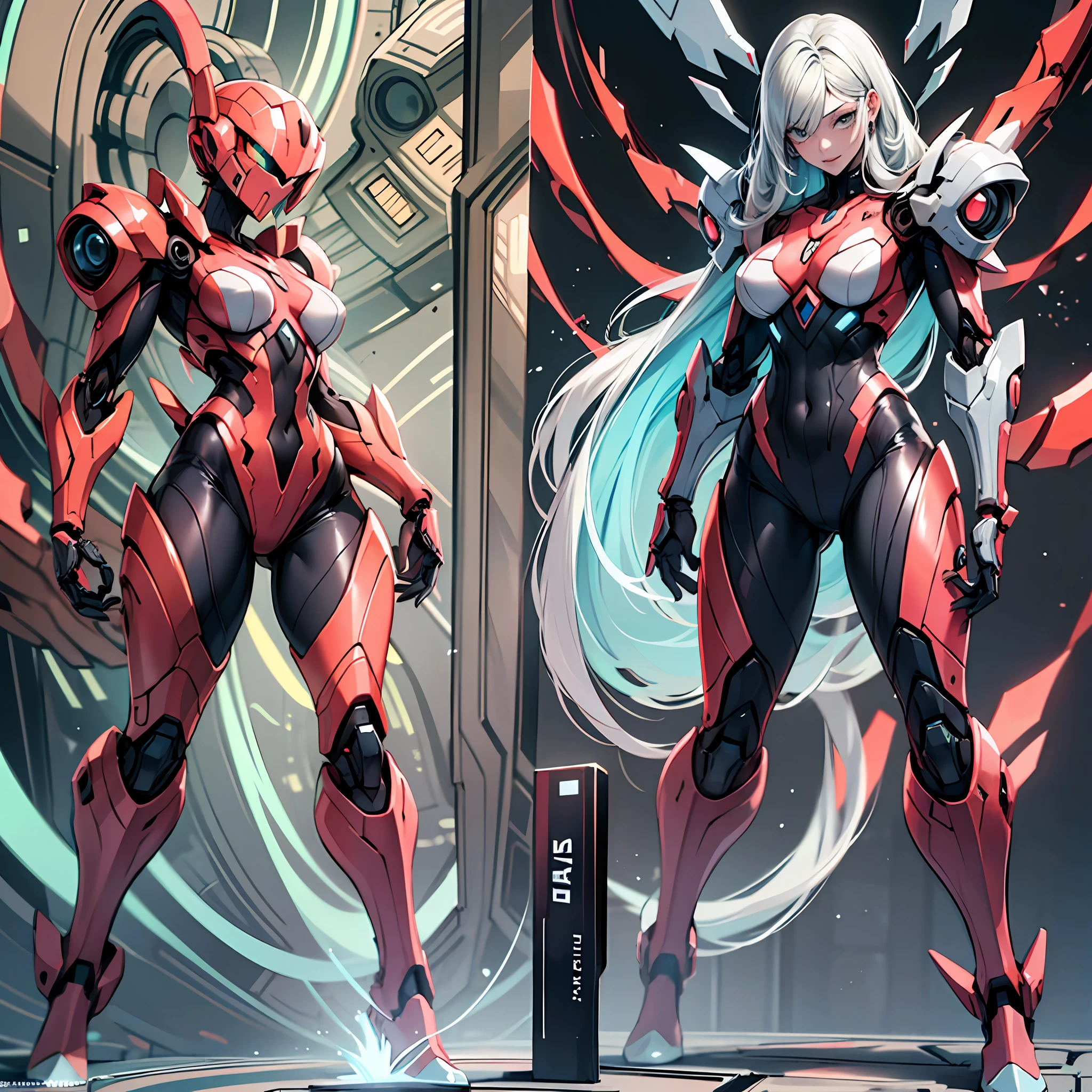 Woman in Metroid suit, best anime 4K wallpapers, full body, biomechanical, evil, anime style 4k,