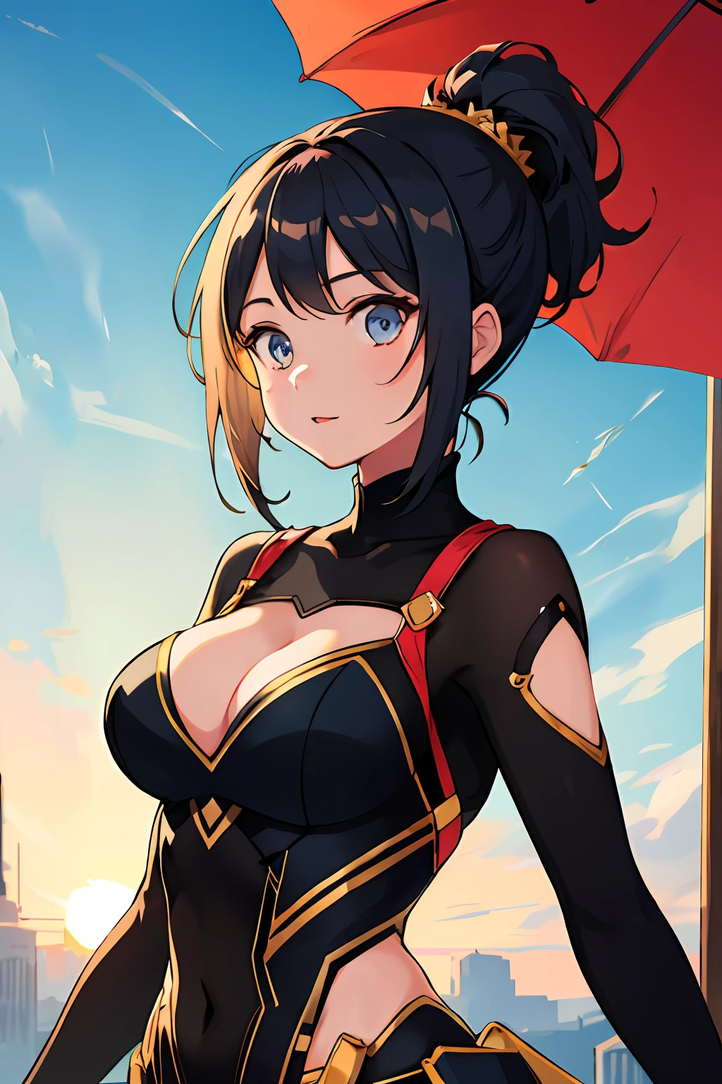 best quality, sunshine, detailed background,extremely detailed,body ratio, girl, cute,