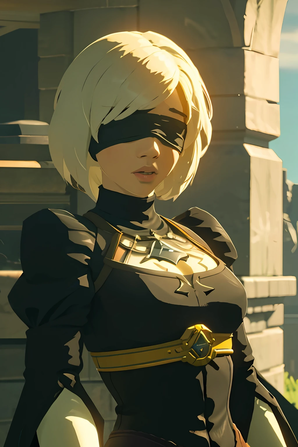 n_2b
blindfold, black blindfold, large breast botw style