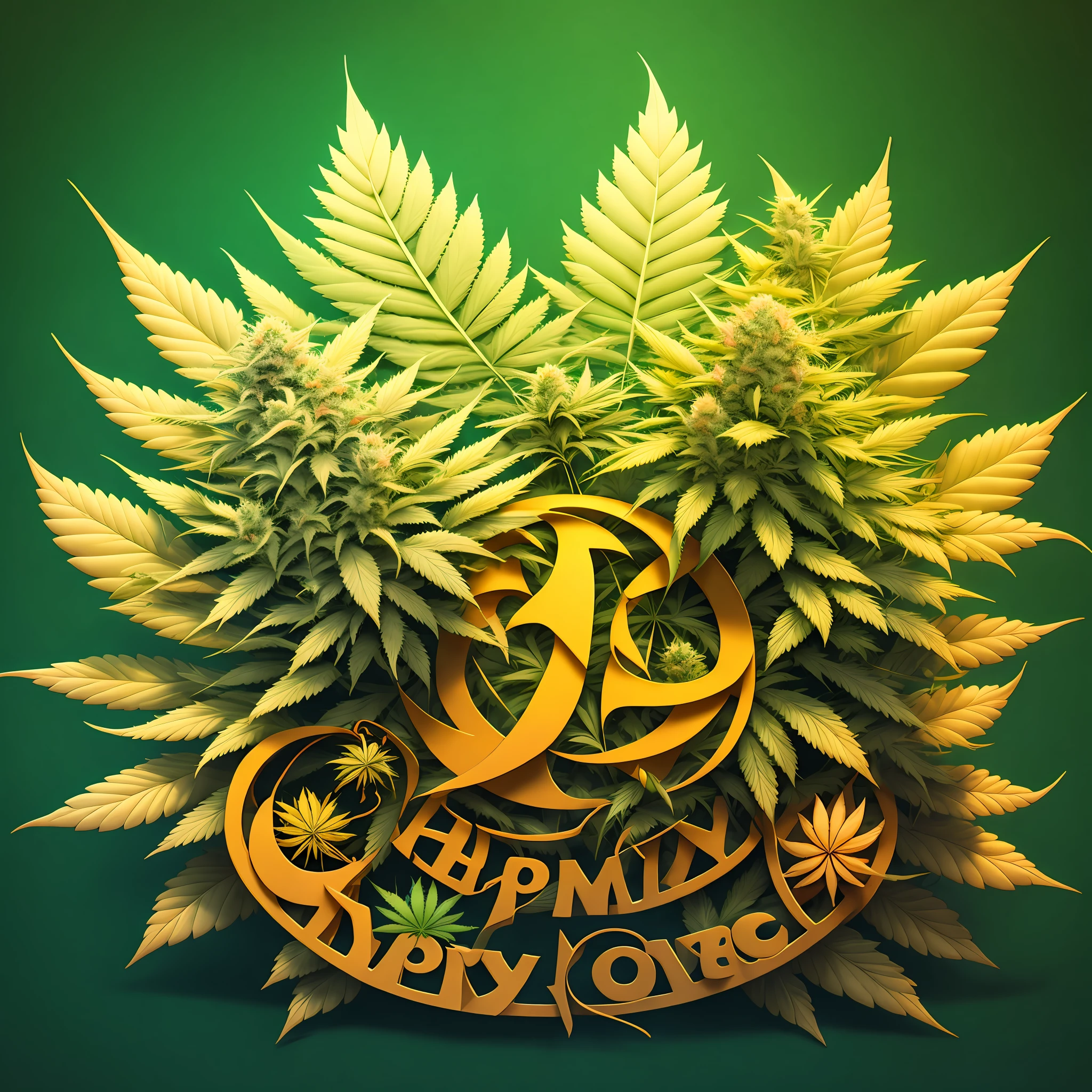 Logotipo, happy family 420, Cannabis flower --auto
