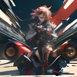 anime girl with futuristic armor and headphones on a motorcycle, cyberpunk anime girl mech, girl in mecha cyber armor, female cyberpunk anime girl, sitting on cyberpunk motorbike, cyberpunk anime girl, oppai cyberpunk, mechanized valkyrie girl, cyberpunk photo, cyberpunk angry gorgeous goddess, anime cyberpunk, cute cyborg girl, cyborg girl, in cyberpunk city, beutiful girl cyborg