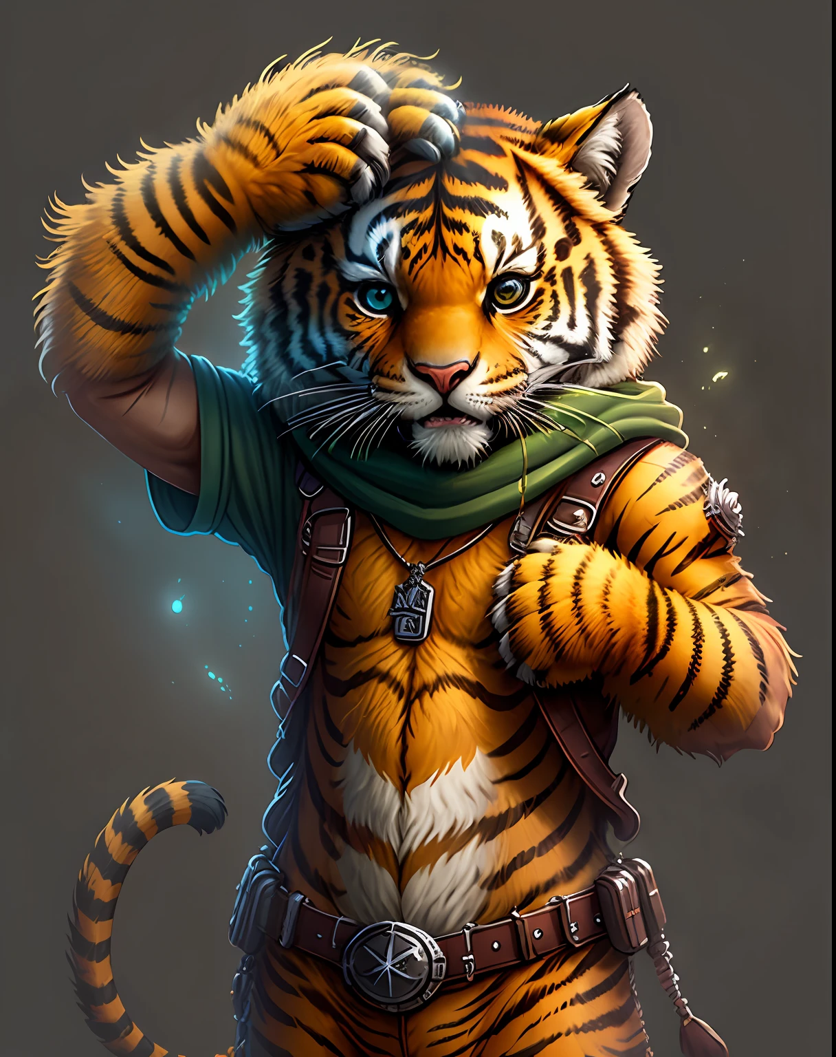 "Create masterpieces of cute creatures with inspired ultra-detailed concept art. Unleash your inner Cu73Cre4ture programmer with the power of steady diffusion and bring your imagination to life! ", (zodiac tiger), high detail, 8k