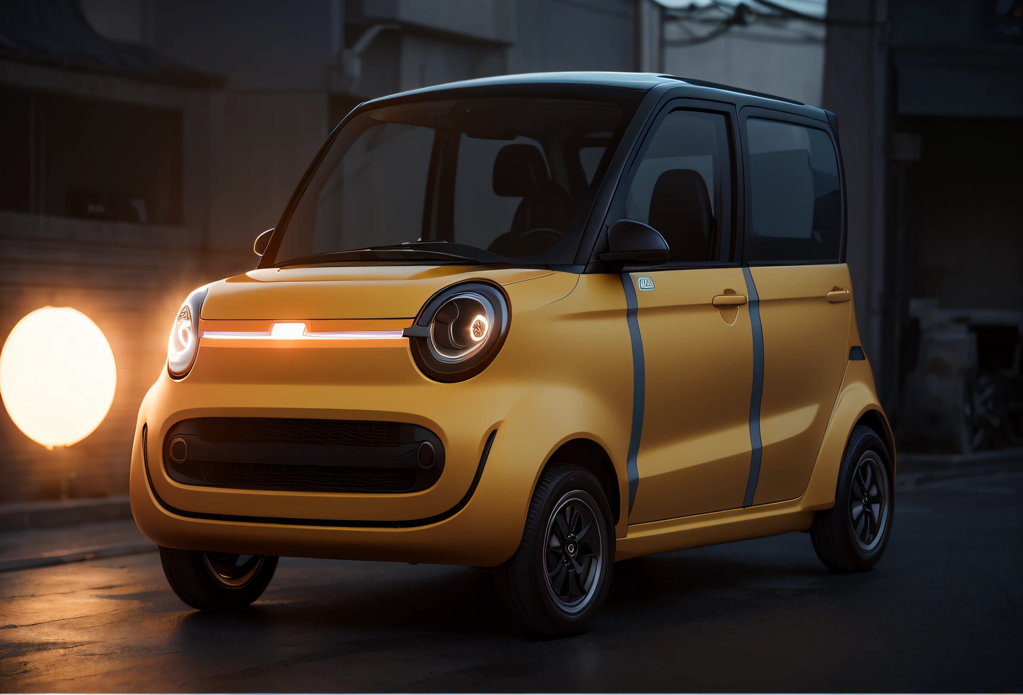 Side sticker for small car closeup, smart, kama russian electric car, new car, cute futuristic vehicle, 3 6 0 p, futuristic car shoot, 4 8 0 p, 480p, sha xi, 360º, full view of car, 4L, 3/4 Front view (masterpiece:1.2) (photorealistic:1.2) (bokeh) (best quality) (detailed skin) ( intricate) (8k) (HDR) (cinematic lighting) (sharpshoot) --auto --s2