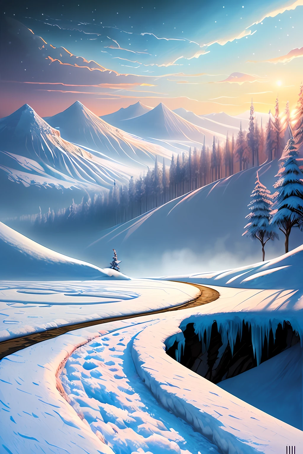 8K, snow