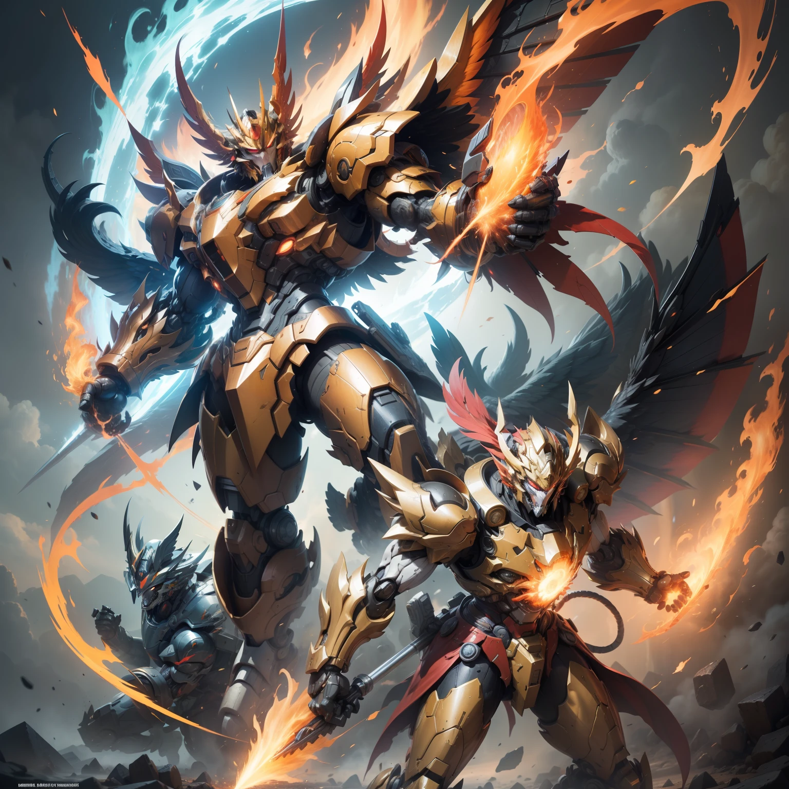 Zuhuang Mecha is a fictional mecha character that often appears in science fiction works. The ancestral phoenix combines elements of the mythical phoenix and dragon, symbolizing strength, fire, regeneration, and absolute domination. For this reason, ancestral phoenix mechs are usually designed as mechs with powerful flame abilities, regeneration abilities, and dominance.
Ancestral Phoenix mechs usually have a beautiful phoenix shape and dragon-like body structure, as well as powerful flame breath and flame shield abilities. It can blast out fiery flames that burn enemies to ashes and use its Flame Shield to fend off enemy attacks.
In addition, the ancestral phoenix mech also has a powerful regeneration ability, which can quickly heal itself and recover damage, making it able to continue fighting in battle and is not easy to defeat. It can accelerate self-healing by releasing flame energy, while harnessing its regenerative power to restore broken parts of the body.
In the storyline, the ancestral phoenix mech is often used to fight evil forces or carry out important missions. Its powerful flame abilities and regeneration abilities make it a ruler on the battlefield, capable of destroying enemies, protecting companions, and ensuring successful completion of missions.