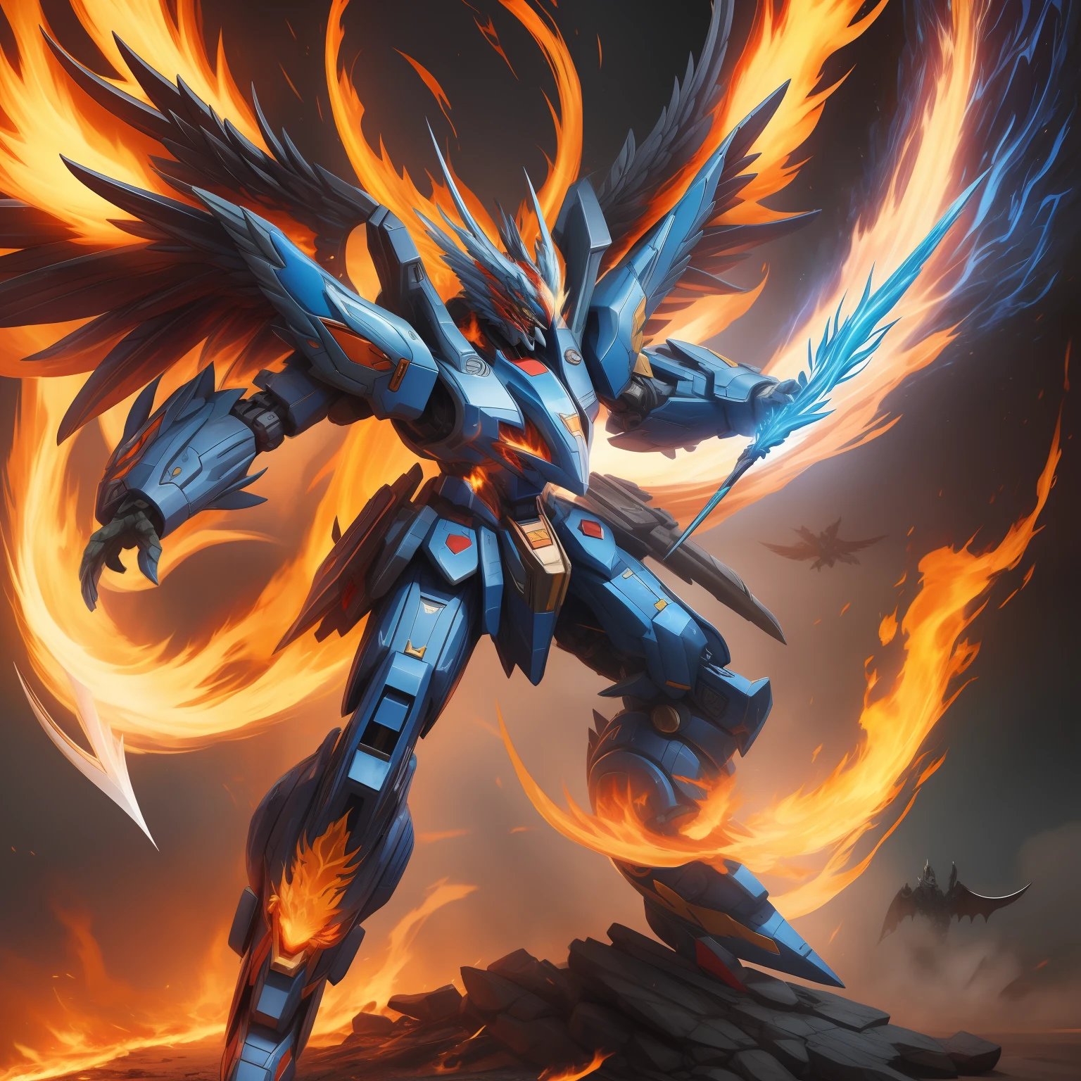 Zuhuang Mecha is a fictional mecha character that often appears in science fiction works. The ancestral phoenix combines elements of the mythical phoenix and dragon, symbolizing strength, fire, regeneration, and absolute domination. For this reason, ancestral phoenix mechs are usually designed as mechs with powerful flame abilities, regeneration abilities, and dominance.
Ancestral Phoenix mechs usually have a beautiful phoenix shape and dragon-like body structure, as well as powerful flame breath and flame shield abilities. It can blast out fiery flames that burn enemies to ashes and use its Flame Shield to fend off enemy attacks.
In addition, the ancestral phoenix mech also has a powerful regeneration ability, which can quickly heal itself and recover damage, making it able to continue fighting in battle and is not easy to defeat. It can accelerate self-healing by releasing flame energy, while harnessing its regenerative power to restore broken parts of the body.
In the storyline, the ancestral phoenix mech is often used to fight evil forces or carry out important missions. Its powerful flame abilities and regeneration abilities make it a ruler on the battlefield, capable of destroying enemies, protecting companions, and ensuring successful completion of missions.
