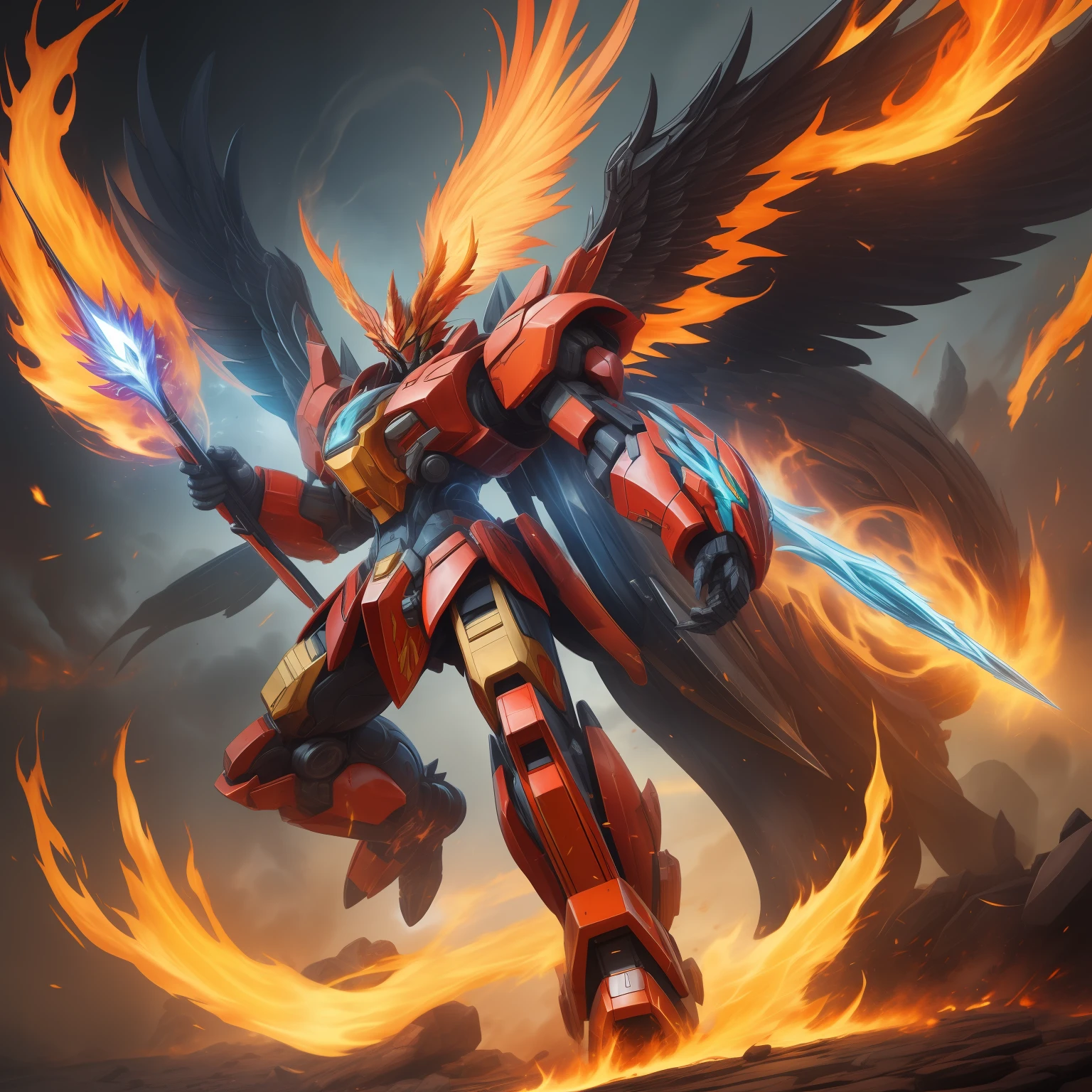 Zuhuang Mecha is a fictional mecha character that often appears in science fiction works. The ancestral phoenix combines elements of the mythical phoenix and dragon, symbolizing strength, fire, regeneration, and absolute domination. For this reason, ancestral phoenix mechs are usually designed as mechs with powerful flame abilities, regeneration abilities, and dominance.

Ancestral Phoenix mechs usually have a beautiful phoenix shape and dragon-like body structure, as well as powerful flame breath and flame shield abilities. It can blast out fiery flames that burn enemies to ashes and use its Flame Shield to fend off enemy attacks.

In addition, the ancestral phoenix mech also has a powerful regeneration ability, which can quickly heal itself and recover damage, making it able to continue fighting in battle and is not easy to defeat. It can accelerate self-healing by releasing flame energy, while harnessing its regenerative power to restore broken parts of the body.

In the storyline, the ancestral phoenix mech is often used to fight evil forces or carry out important missions. Its powerful flame abilities and regeneration abilities make it a ruler on the battlefield, capable of destroying enemies, protecting companions, and ensuring successful completion of missions.