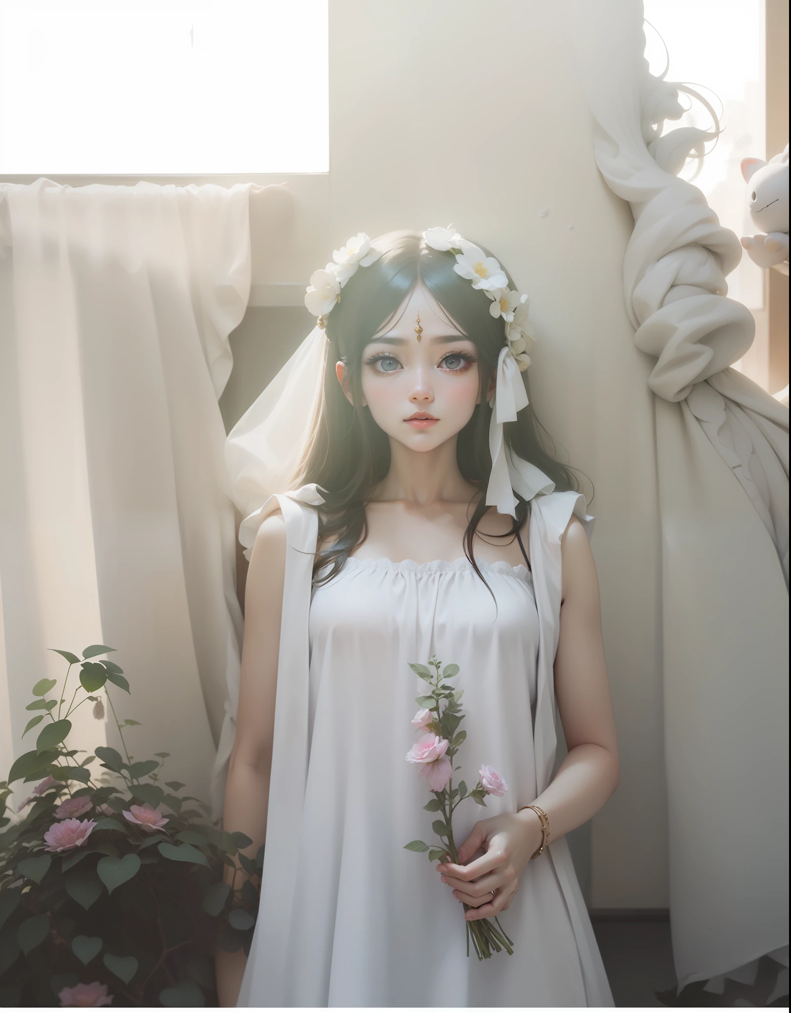 The goddess of purity of first love with double eyelids and big eyes