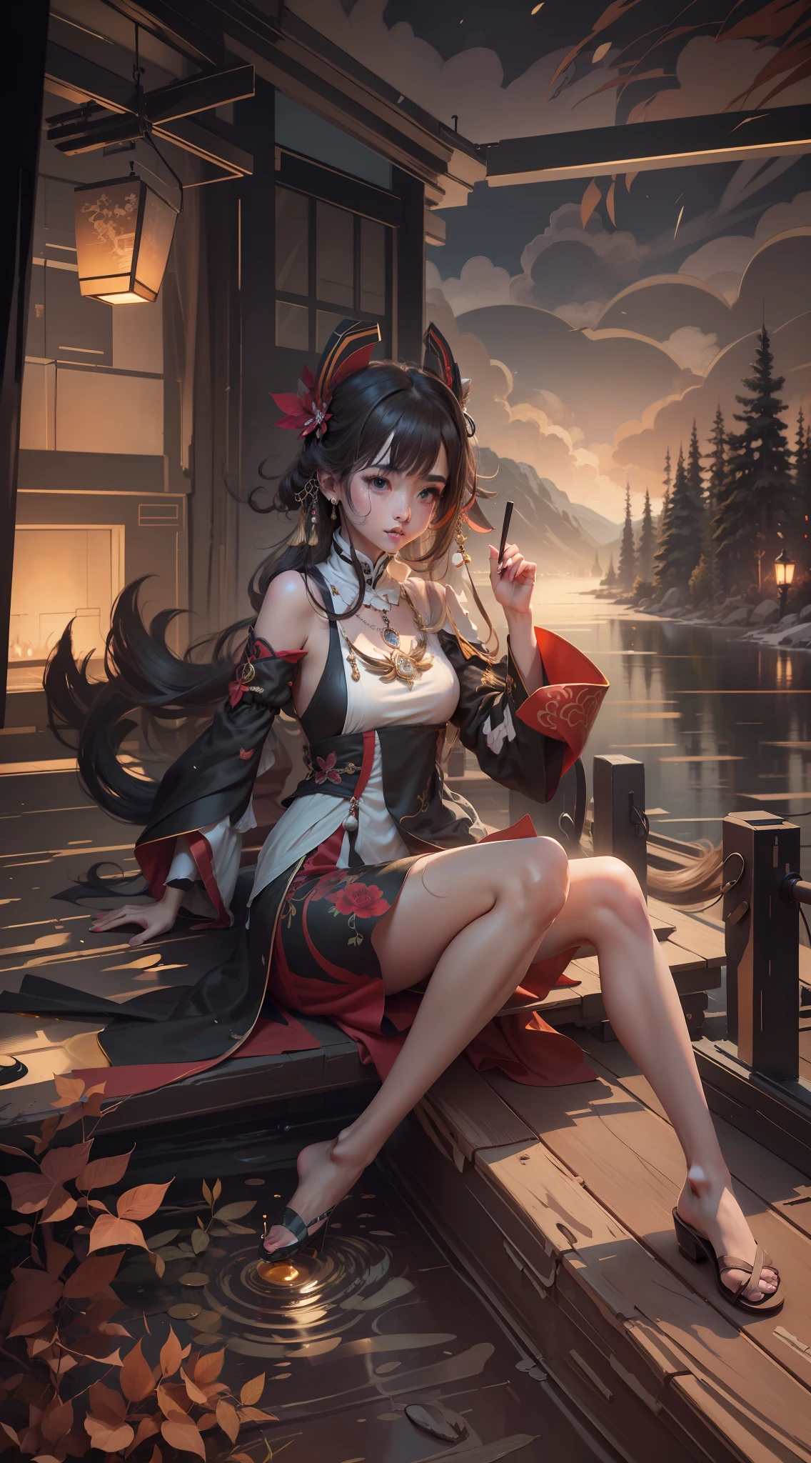 best quality, masterpiece, highres, 1girl,china dress,hair ornament,necklace, jewelry,Beautiful face,upon_body, tyndall effect,photorealistic, dark studio, rim lighting, two tone lighting,(high detailed skin:1.2), 8k uhd, dslr, soft lighting, high quality, volumetric lighting, candid, Photograph, high resolution, 4k, 8k, Bokeh,