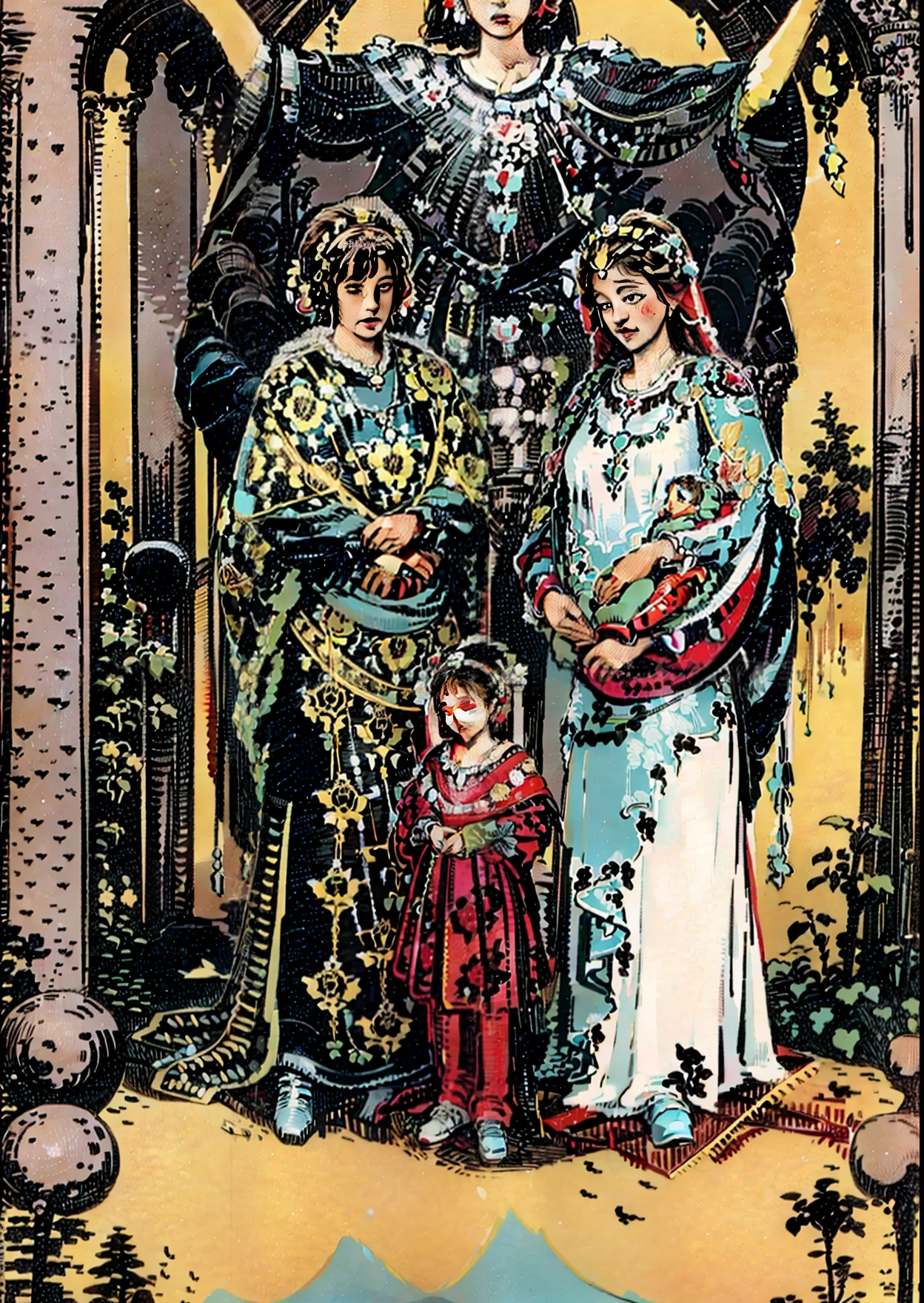 This mom and dad draw a little taller