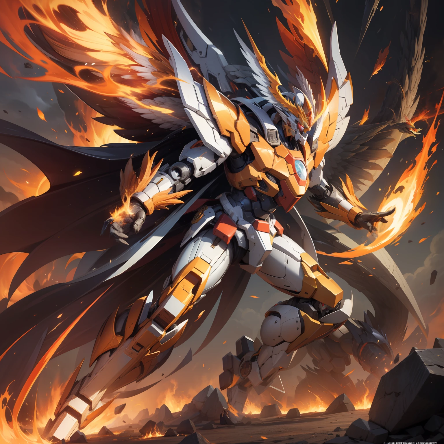 Zuhuang Mecha is a fictional mecha character that often appears in science fiction works. The ancestral phoenix combines elements of the mythical phoenix and dragon, symbolizing strength, fire, regeneration, and absolute domination. For this reason, ancestral phoenix mechs are usually designed as mechs with powerful flame abilities, regeneration abilities, and dominance.

Ancestral Phoenix mechs usually have a beautiful phoenix shape and dragon-like body structure, as well as powerful flame breath and flame shield abilities. It can blast out fiery flames that burn enemies to ashes and use its Flame Shield to fend off enemy attacks.

In addition, the ancestral phoenix mech also has a powerful regeneration ability, which can quickly heal itself and recover damage, making it able to continue fighting in battle and is not easy to defeat. It can accelerate self-healing by releasing flame energy, while harnessing its regenerative power to restore broken parts of the body.

In the storyline, the ancestral phoenix mech is often used to fight evil forces or carry out important missions. Its powerful flame abilities and regeneration abilities make it a ruler on the battlefield, capable of destroying enemies, protecting companions, and ensuring successful completion of missions.