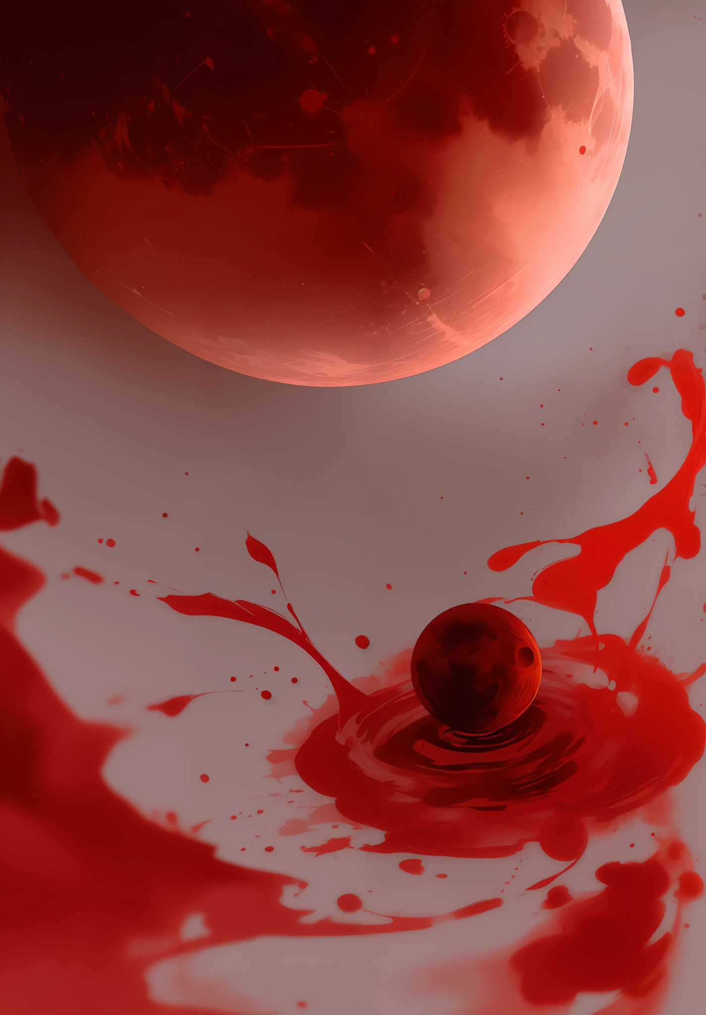Blood moon where blood drops down