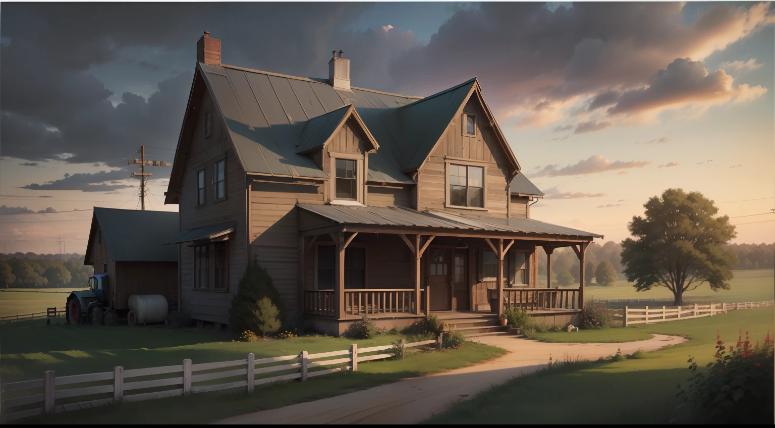 photo if a house on the farm