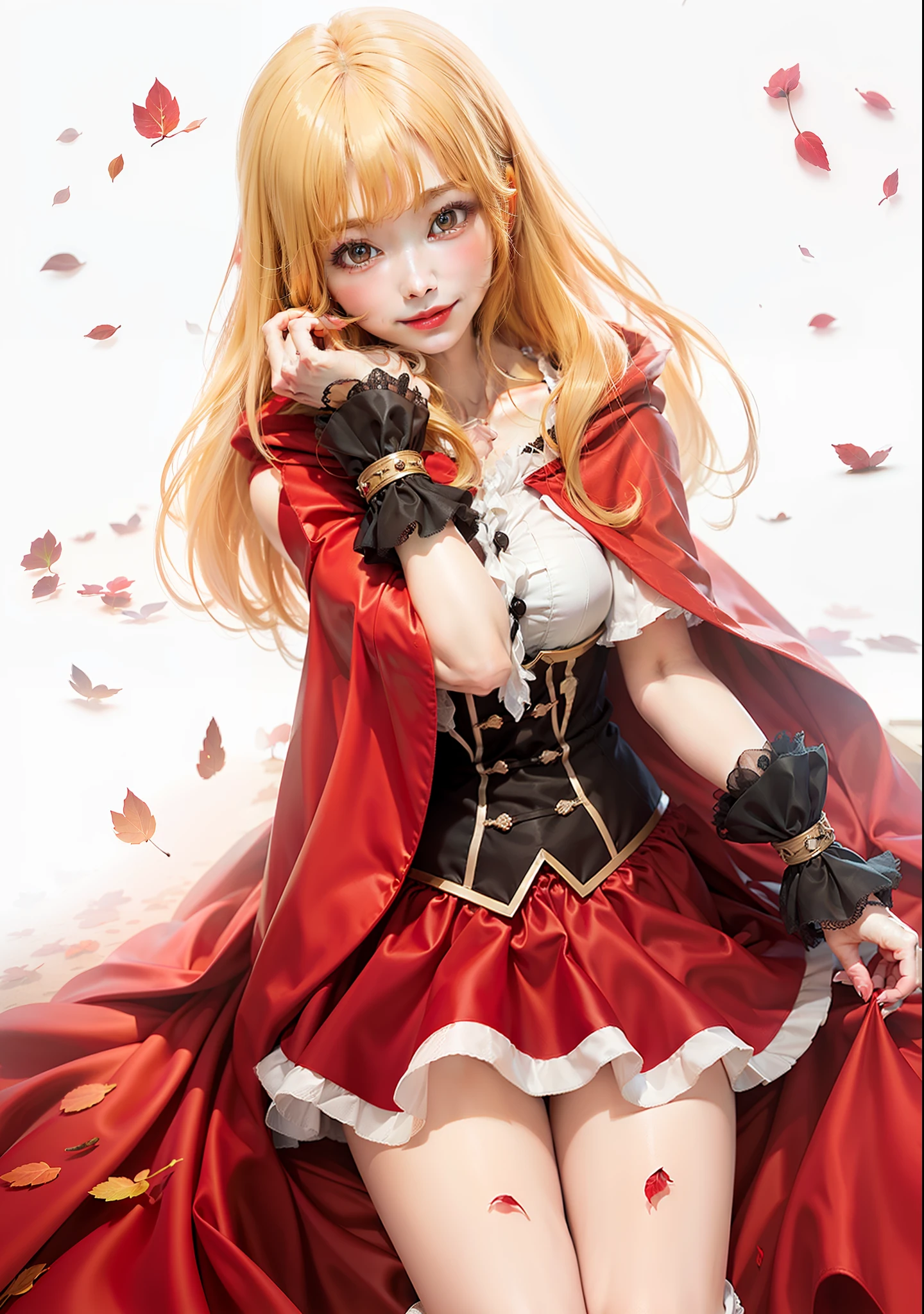 (masterpiece, maximum image quality:1.4), a captivating illustration featuring the iconic fairy tale character, Little Red Riding Hood, (rustic wooden cabin:1.2), (sole illumination from a lit fireplace:1.2), (subtle light casting on her body:1.2), (wearing a tiny red lingerie:1.2), (red hood:1.2), (sinister and mischievous smile:1.2), (well-developed youthful body:1.2), (ample bosom and wide hips:1.2), (alone in the room:1.2), (IMAX-worthy:1.2), (Octane render:1.2), (RTX on:1.2), (Ray Tracing:1.2), (immersive realism:1.2), (capturing the full body:1.2), (side view showcasing her buttocks:1.2), (perfect lighting:1.2).
This prompt presents a visually striking illustration inspired by the character Little Red Riding Hood from the beloved fairy tale. The artwork is a masterpiece of maximum image quality, capturing every intricate detail with the utmost precision and realism.
Little Red Riding Hood is depicted in a rustic wooden cabin, illuminated solely by the warm glow of a flickering fireplace. The subtle play of light accentuates her body, revealing her slender figure adorned in a tiny red lingerie. Her iconic red hood adds a touch of allure and mystique to her presence.
With a mischievous and diabolical smile, Little Red Riding Hood exudes an air of intrigue. Her youthful body, well-developed with ample bosom and wide hips, adds to her seductive appeal. She is portrayed alone in the room, heightening the sense of intimacy and secrecy.
The illustration is crafted with the highest image quality, utilizing IMAX-worthy standards, Octane render, RTX on, and Ray Tracing techniques to achieve a level of immersive realism. The composition captures the full body of Little Red Riding Hood, even sho