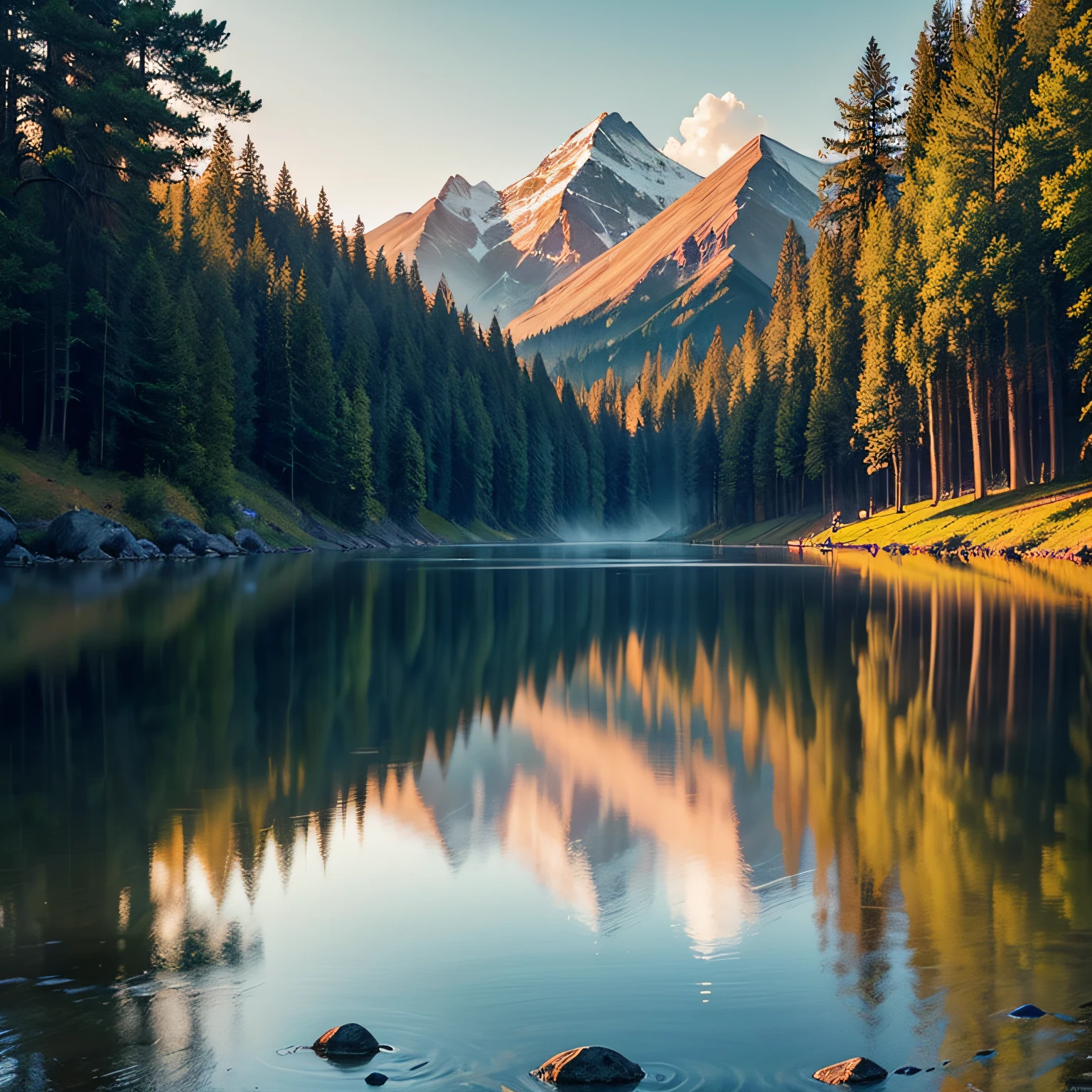 Imagine a tranquil landscape, with the presence of water, such as a serene lake or a calm river. The sun glows softly, creating golden reflections on the surface of the water. The landscape itself is stunning, with towering mountains in the background and lush green trees on the banks.
In this scene, you can feel God's presence in many ways. First, water itself symbolizes life and renewal, as a source of purification and refreshment. It represents the presence of God, who offers comfort and restoration to our weary souls.
The natural beauty of the landscape is also a testimony to the divine presence. The harmony of colors, the serenity of the environment, and the perfection of creation remind us of God's wisdom and goodness. This landscape invites you to contemplate the greatness and majesty of God, feeling small before his magnificence.
In addition, the tranquility and serenity of the landscape provide an environment conducive to communion with God. You can feel His presence through comforting silence and peaceful surroundings. It is a reminder that God is always present, even in the calmest and quietest situations.
In this watery landscape, God's presence is palpable. It is a scene that invites you to connect with the divine, to find peace, and to strengthen your faith as you contemplate creation and reconnect with the Creator. --auto