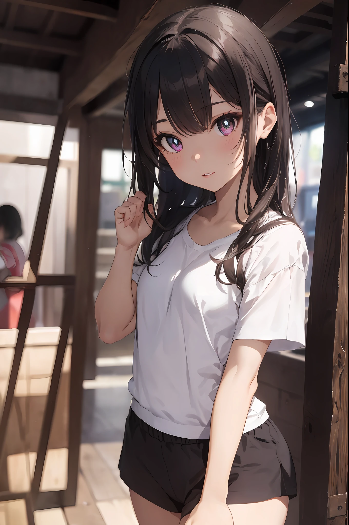 (extremely detailed CG unity 8k wallpaper,masterpiece, best quality, ultra-detailed, beautiful detailed eyes:1.2),best illumination, (best shadow, an extremely delicate and beautiful, bloom),wear nike shows, , 3d face, beautiful girl, Beautiful face, pretty, girlface, kpop idol, supermodel, stunning innocent symmetry face, perfect body, medium breast, slim waist, slim legs, (high detailed skin:1.4), glowing eyes, goddess, natural skin texture, shiny skin, White skin, Beautiful detailed face, detailed face, real skin texture, cute delicate face, finely detailed face, golden ratio, golden ratio face, expressive eyes, perfect face, perfect skin, flawless face, clear face, shiny hair, pale skin, Proper body proportion, perfect anatomy, realistic skin texture, luscious lips, glossy lips, natural makeup, beautiful bright pupils, slender figure, intricate eyes, detailed pupils, detailed face and eyes, longeyelashes, blush, good hand, perfect hands, pretty face, beautiful female bodies, finely detailed skin, oily shiny skin, BREAK,
1gril,solo, wearing in a black and white outfit kicking a kick, heroic muay thai stance pose, fighter pose, kickboxing, fight pose, high kick, posing ready for a fight,