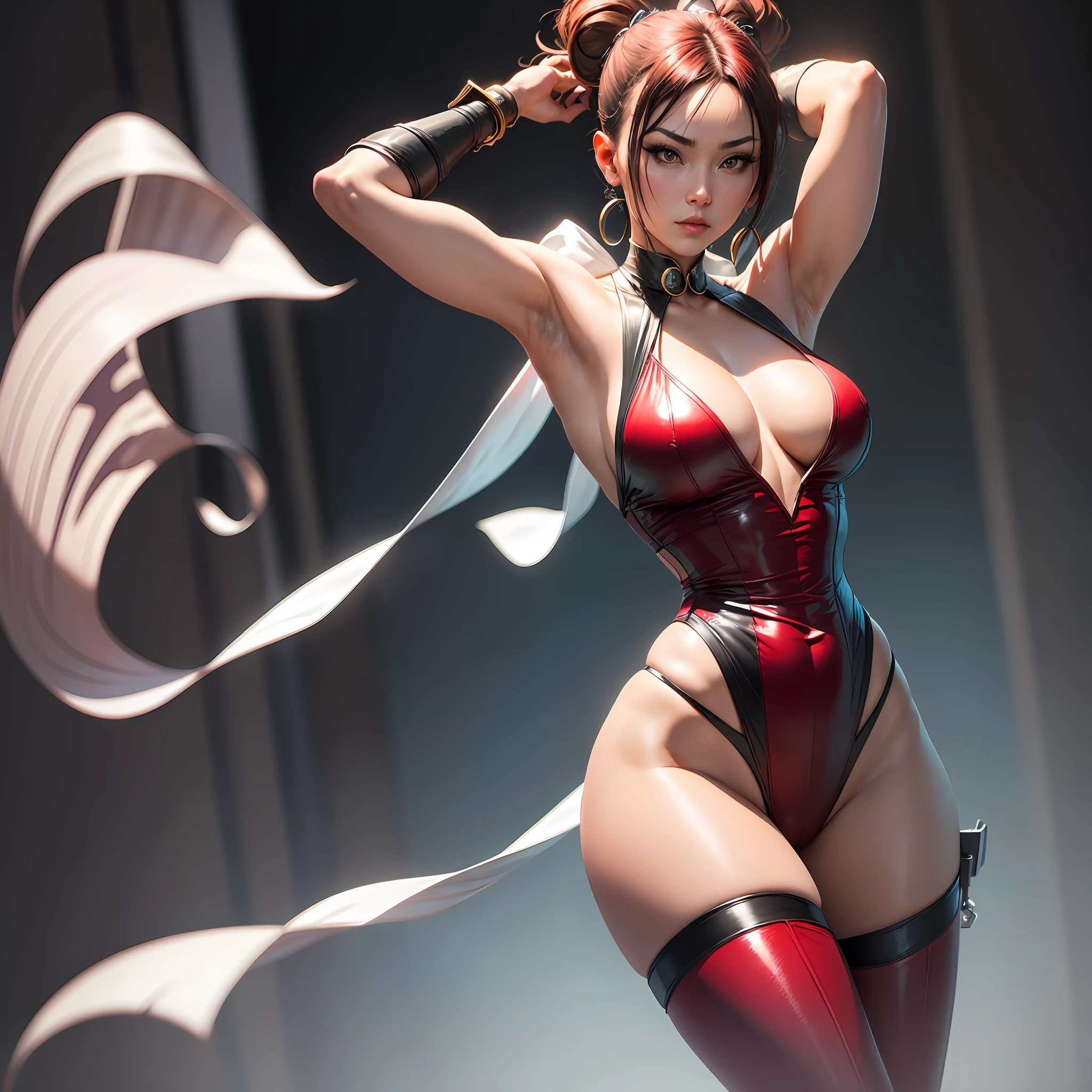 Shun lee posing for photo, like a shunlee street fighter game, cosplay, beautiful woman, masterpiece, 8k wallpaper --auto
