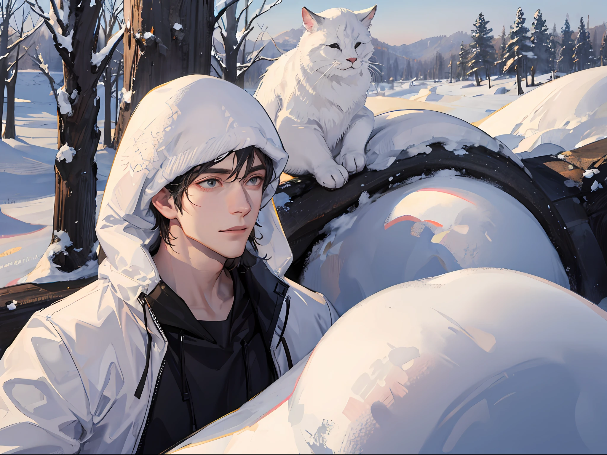 A snow-white man