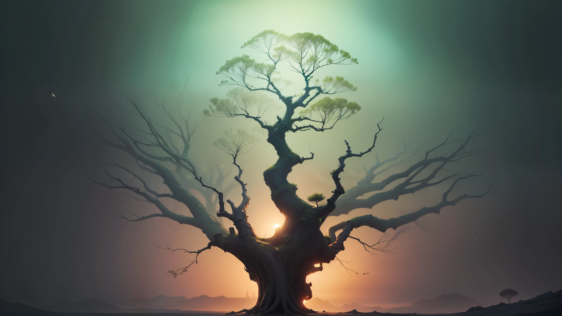 Image of a tree without branches