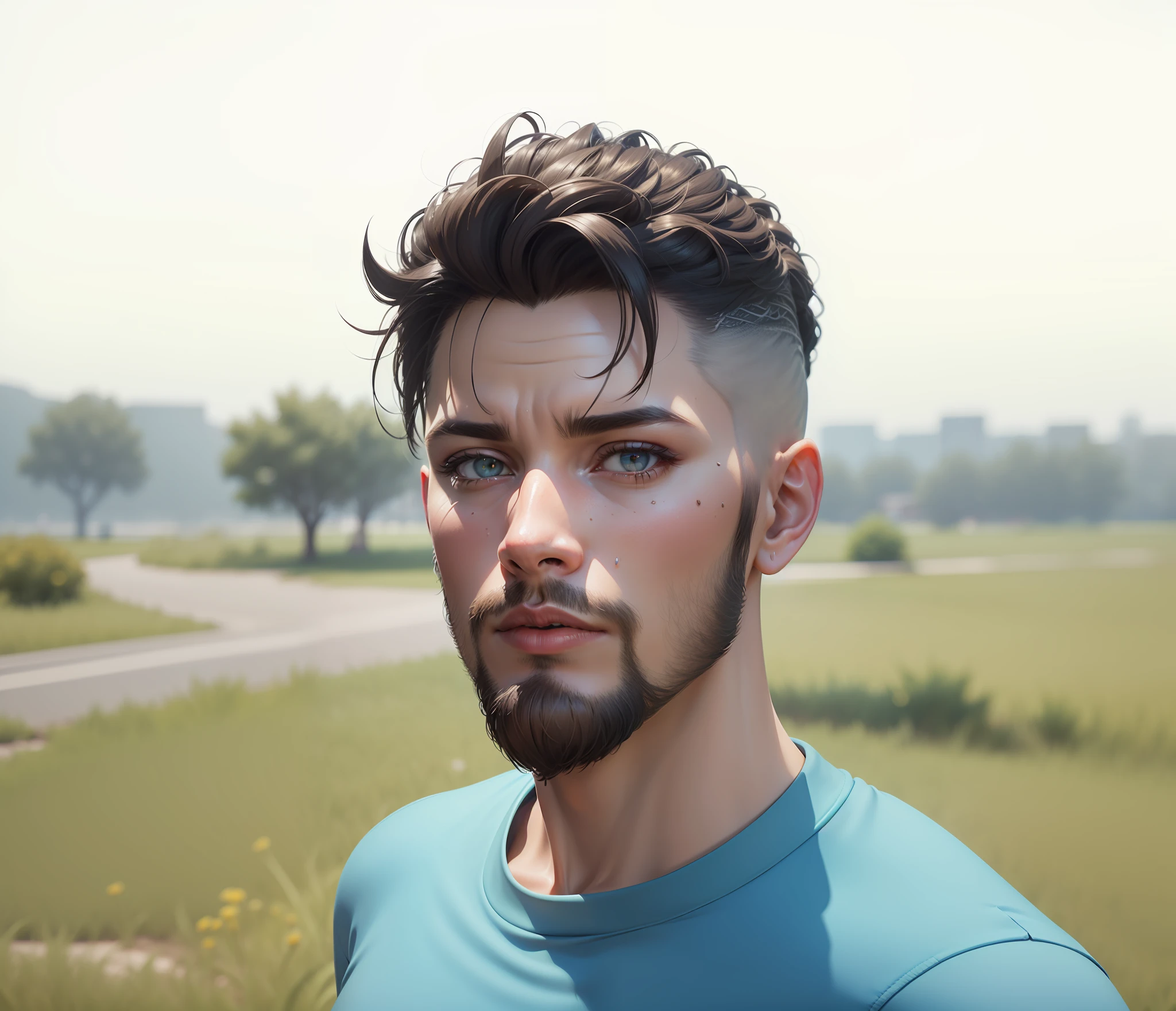 ((Best quality)), ((masterpiece)), (detailed:1.4), 3D, an image of a beautiful cyberpunk male,HDR (High Dynamic Range),Ray Tracing,NVIDIA RTX,Super-Resolution,Unreal 5,Subsurface scattering,PBR Texturing,Post-processing,Anisotropic Filtering,Depth-of-field,Maximum clarity and sharpness,Multi-layered textures,Albedo and Specular maps,Surface shading,Accurate simulation of light-material interaction,Perfect proportions,Octane Render,Two-tone lighting,Wide aperture,Low ISO,White balance,Rule of thirds,8K RAW,