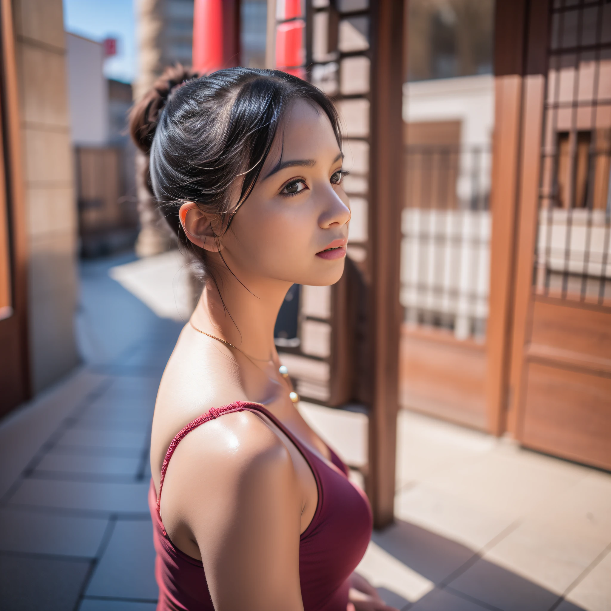 Beauty, street view, bust, exquisite photos