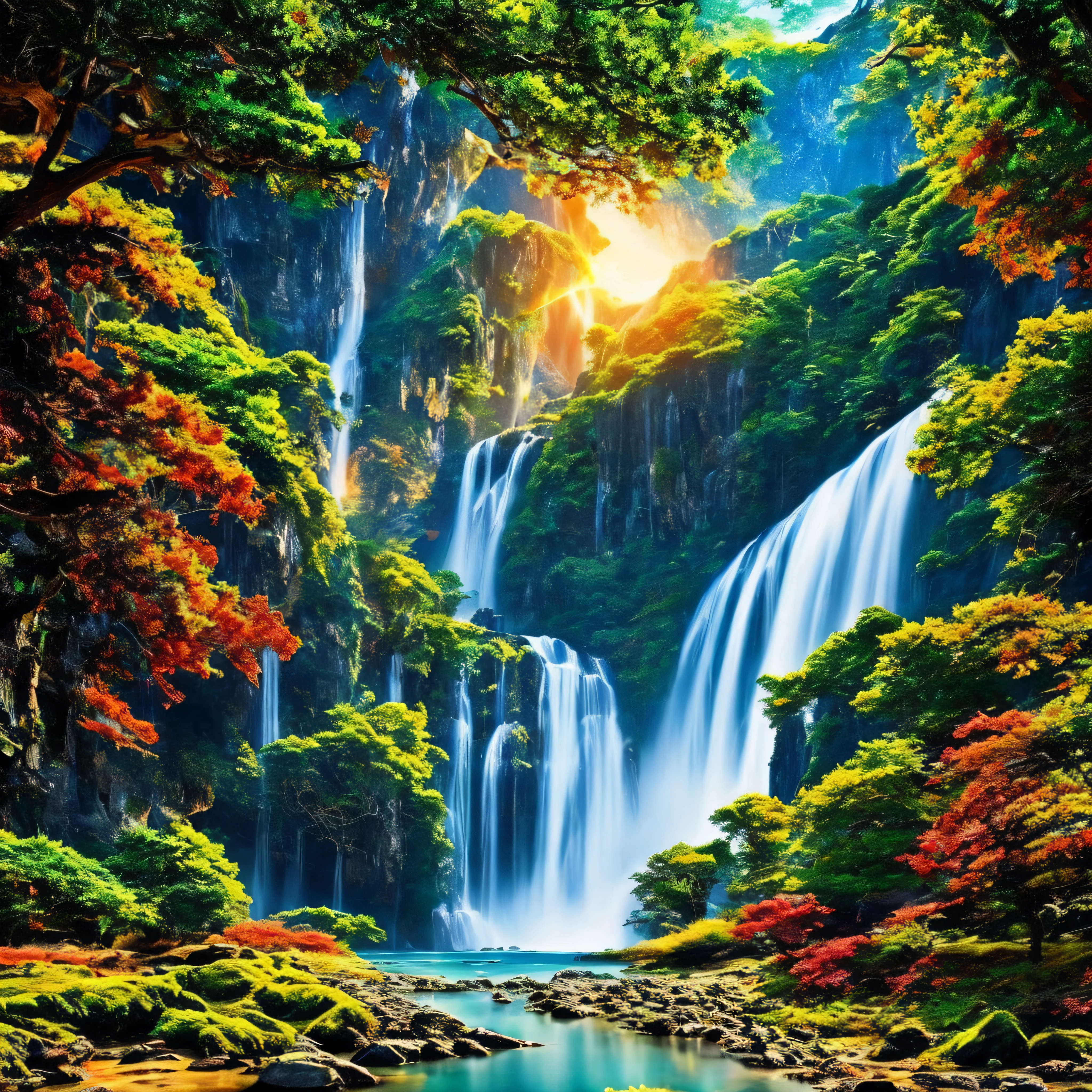 tree of life in galaxy, universe, dramatic, fantasy, waterfall, ultra HD --auto