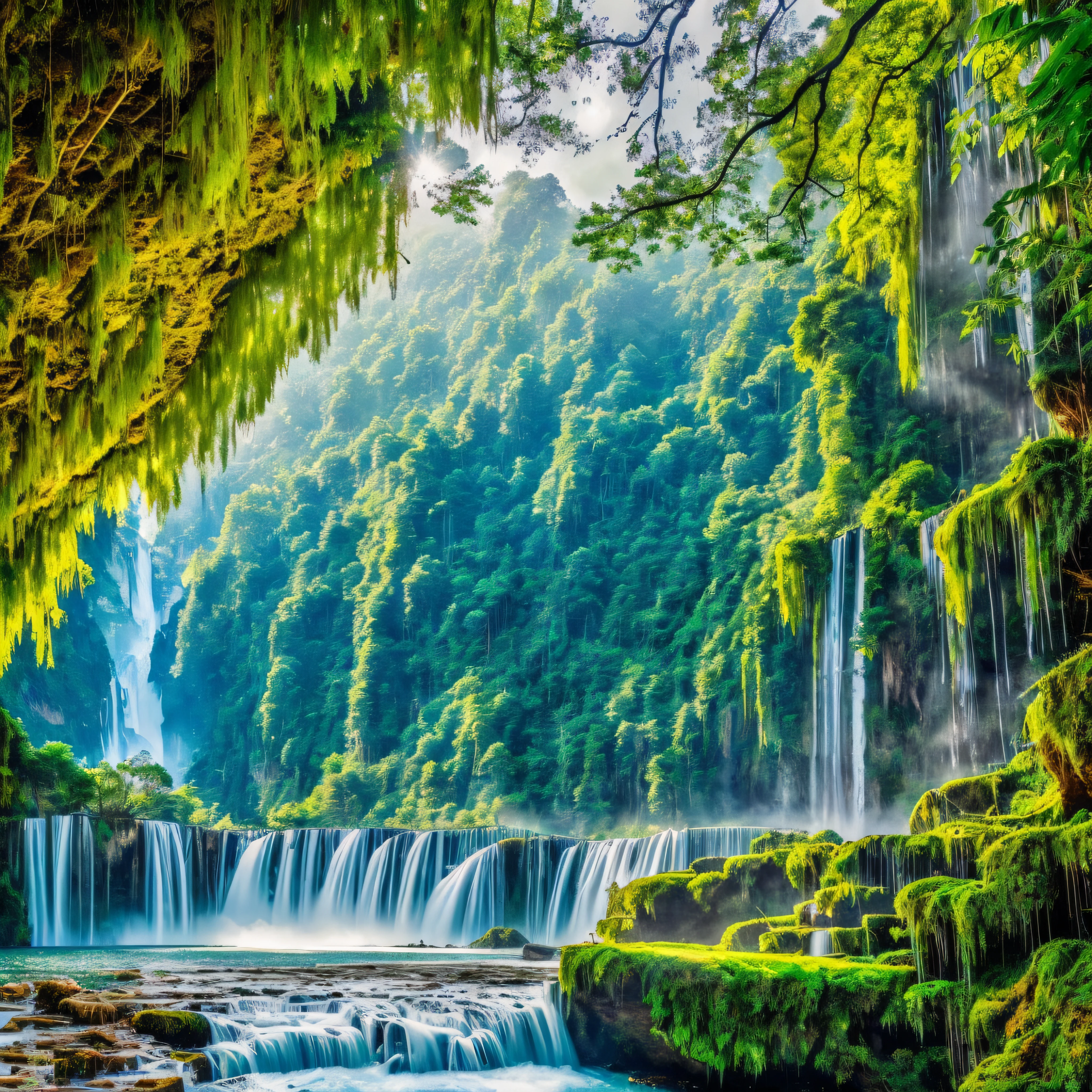 tree of life in galaxy, universe, dramatic, fantasy, waterfall, ultra HD --auto