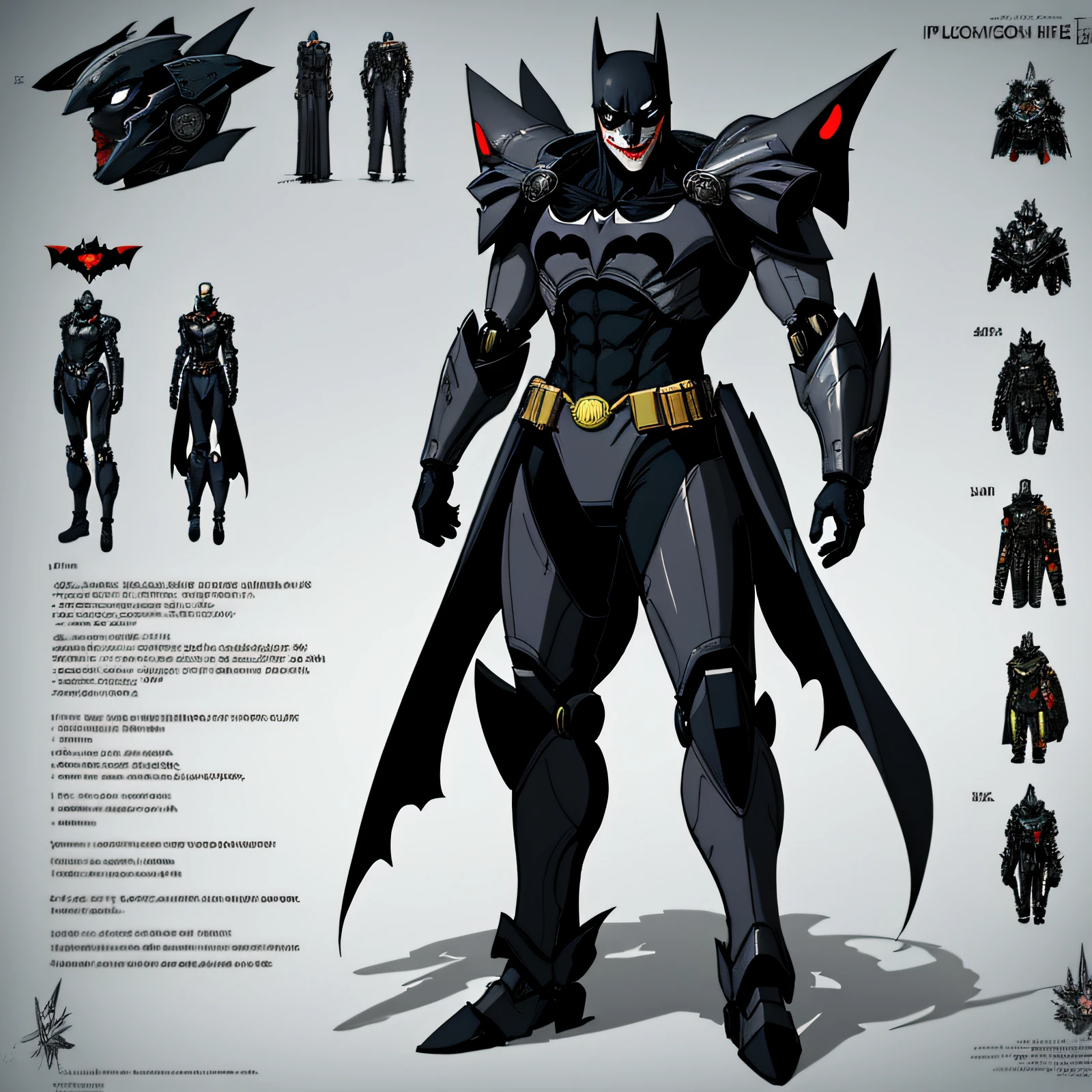 joker, fusion, batman, concept character, immersive background, futuristic, exquisite details, high quality, mecha suit, power