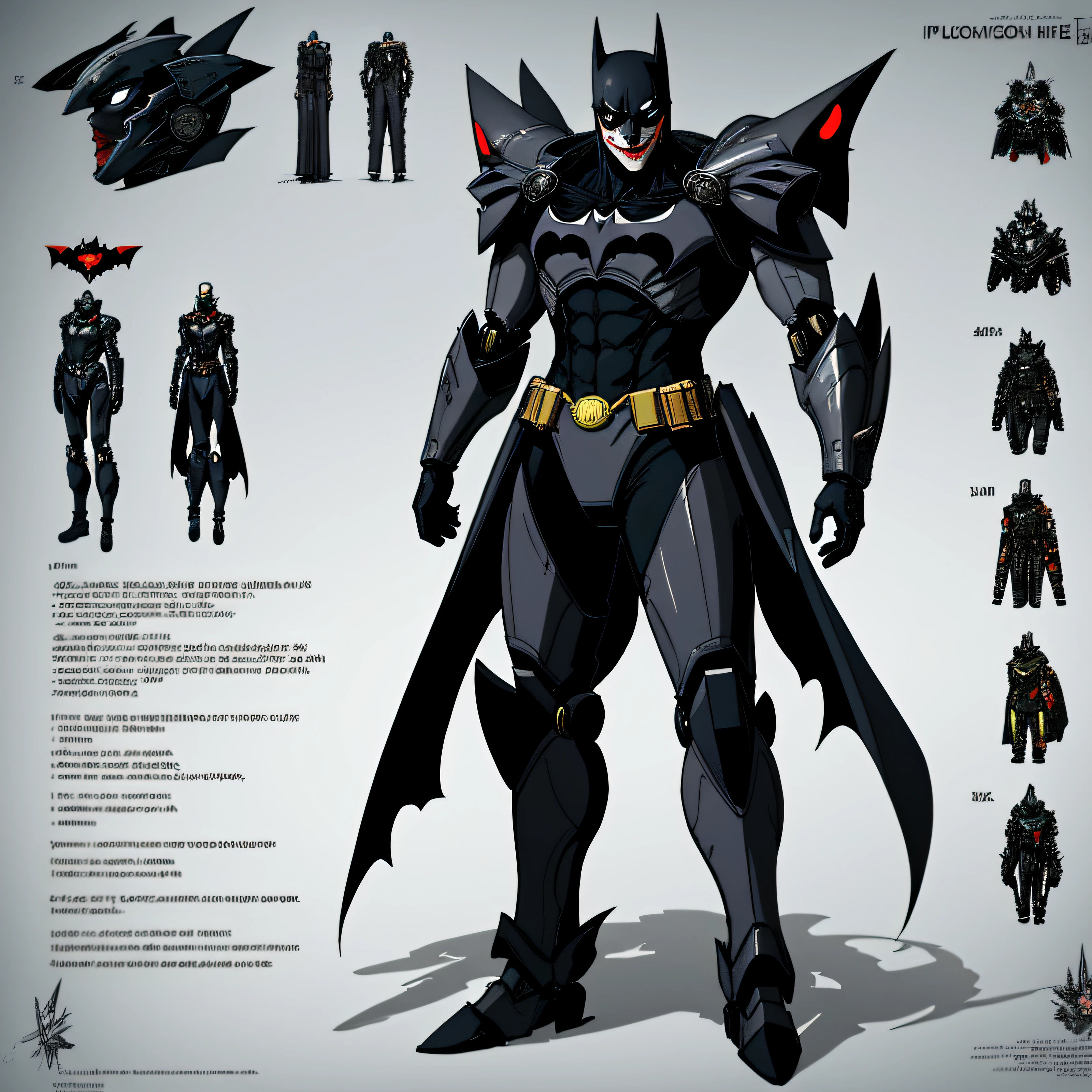 joker, fusion, batman, concept character, immersive background, futuristic, exquisite details, high quality, mecha suit, power