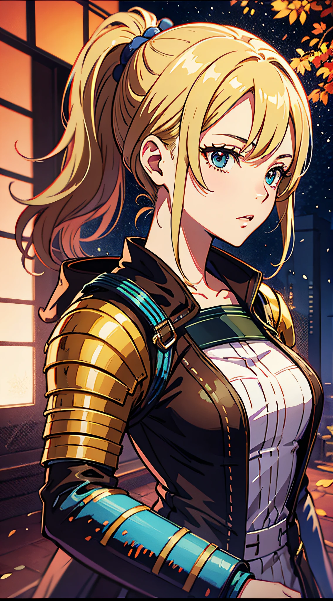 , (anime screencap,vivid cymk color :1) of ( Celluloid:1)
 by (nvinkpunk:0.3),(kuvshinov:0.3),(dreamlikeart:0.3),(samdoesart:0.3),(modelshoot style:0.3),
by Hiroya Oku Naoki Urasawa
,1girl,, japanese , a brown female  1gril,[nicole kidman:rachael leigh cook:0.3] ,(Holding an Object:1.1), ,ash blonde,Ponytail, Slatted armour 
,fantasy art by  studio ghibli,Shinkai Makoto ArtstationHQ, painting with Vivid color of field, High contrast!,
best quality,masterpiece,highly detailed,ultra-detailed,