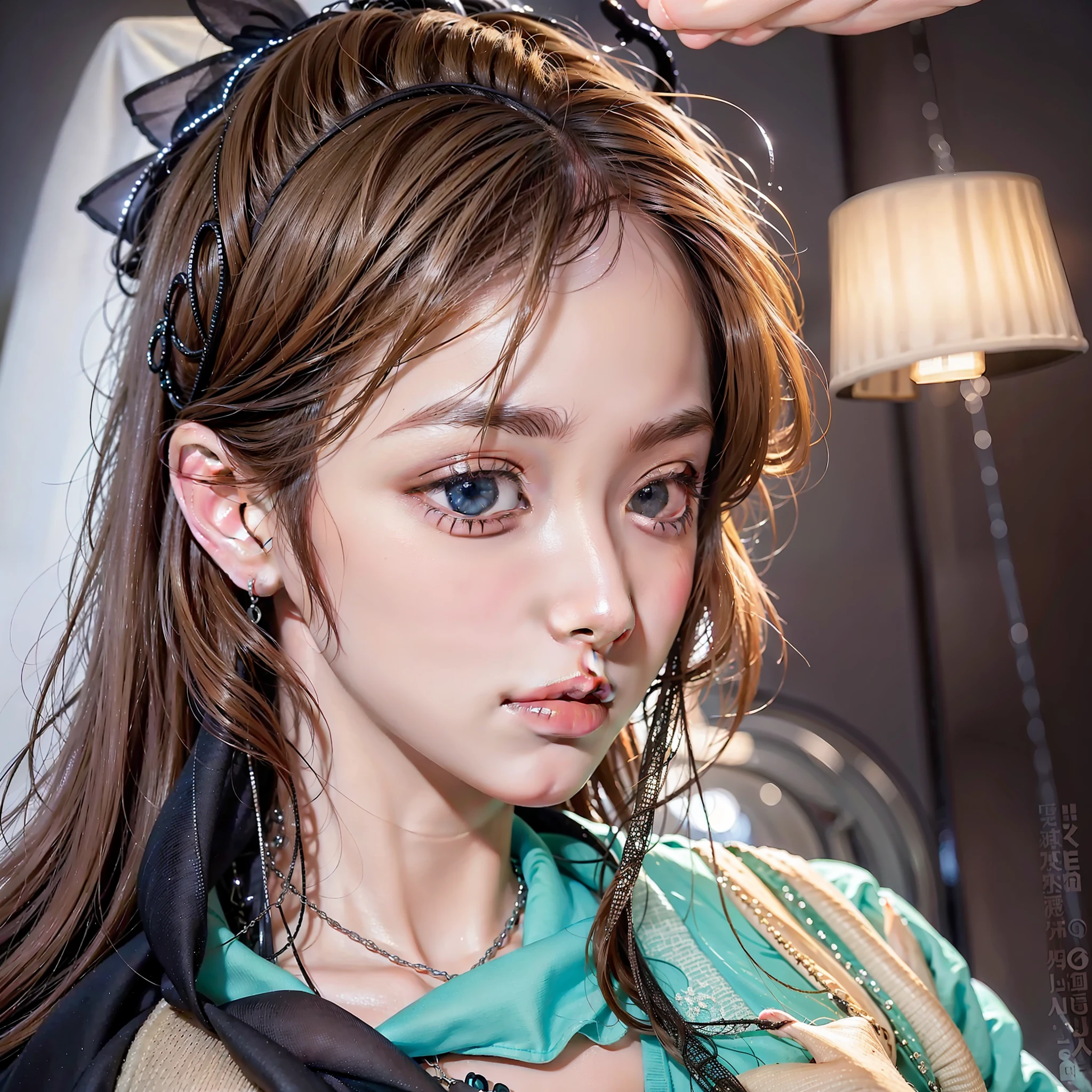 1 Girl, Beautiful Eyes and Face Details, Masterpiece, Best Quality, Close-up, Upper Body, Looking at the Viewer