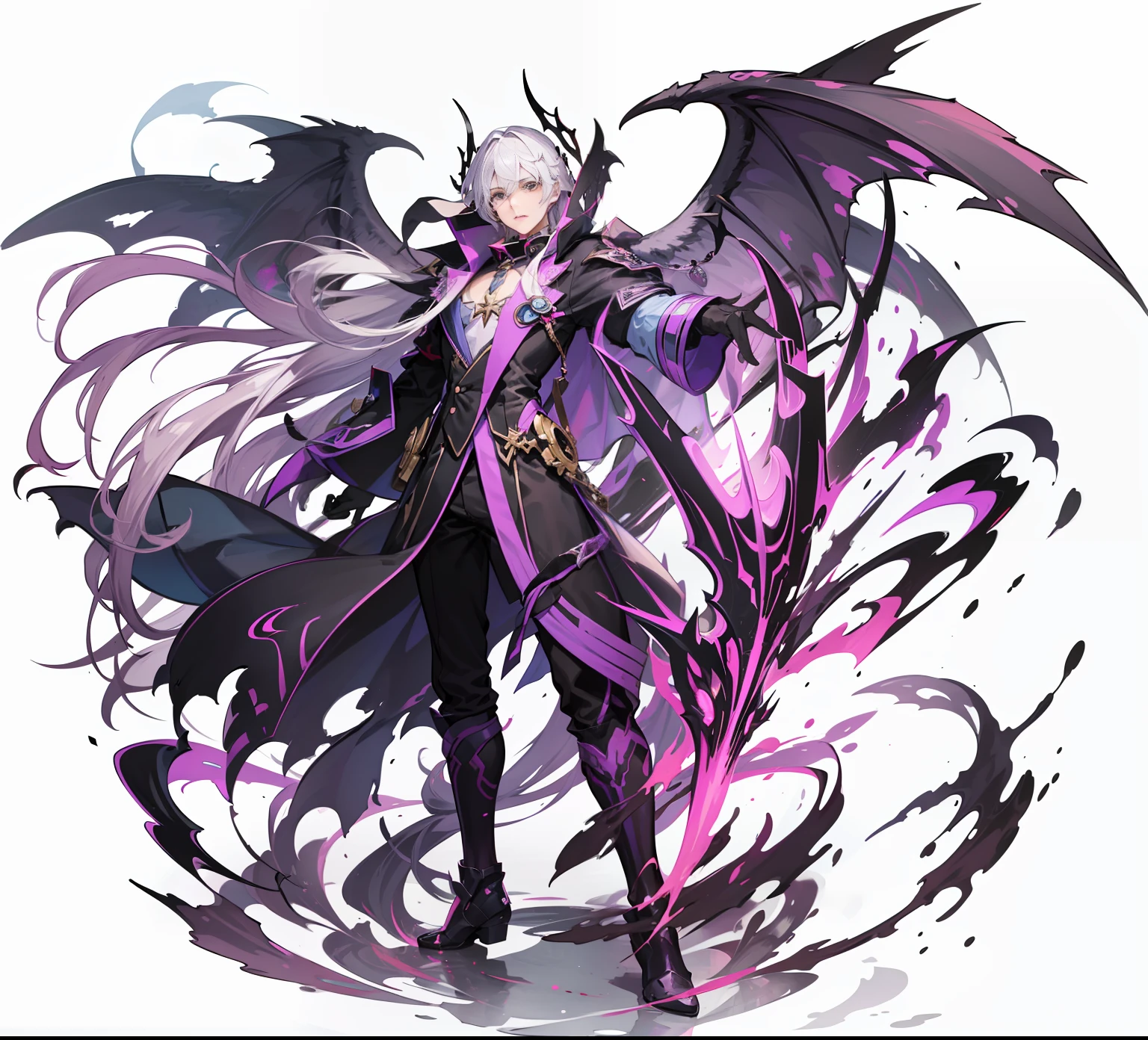 Turn him into an angel and leave his face as it is.