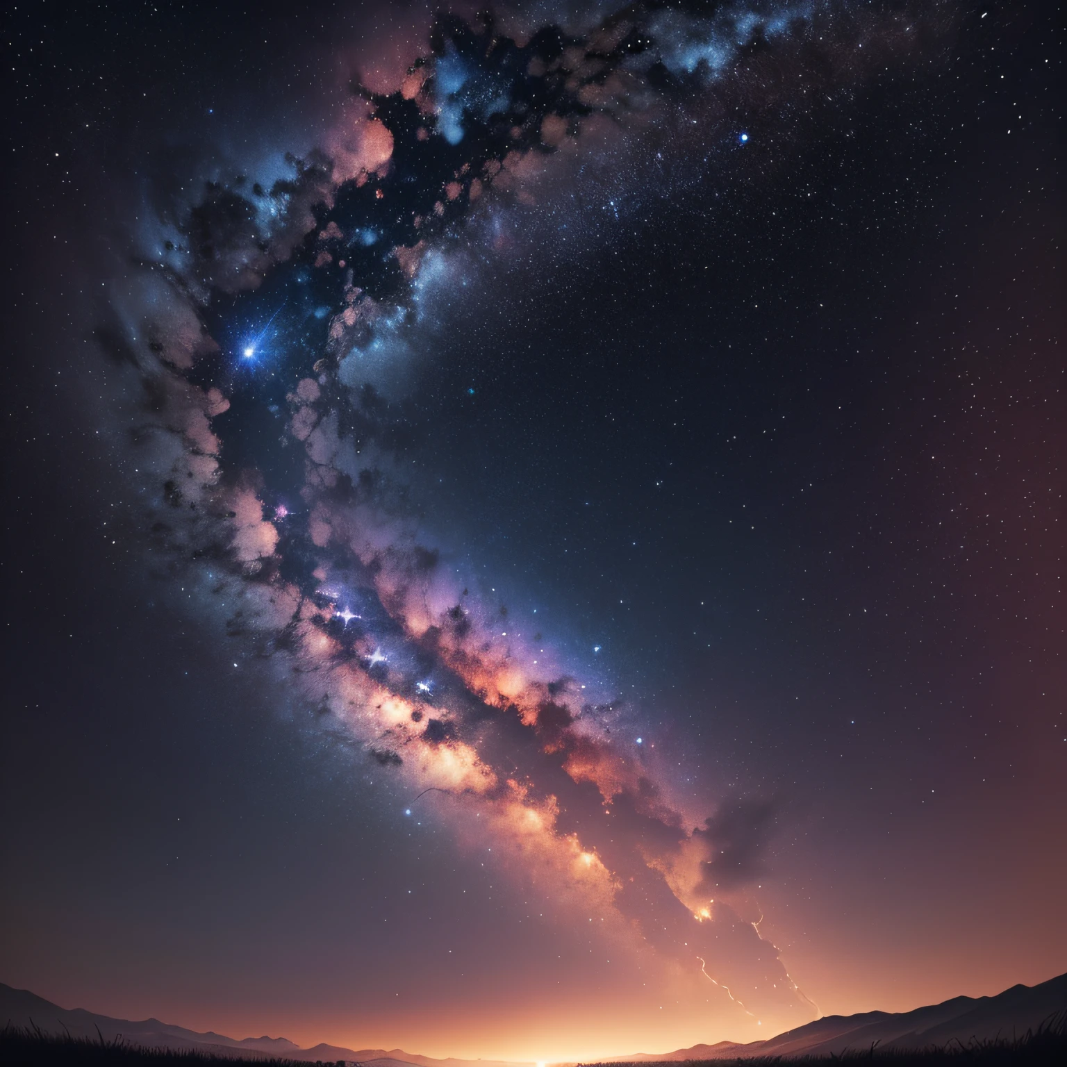 summer night sky, full of stars, nebula, best quality, 8k, --auto