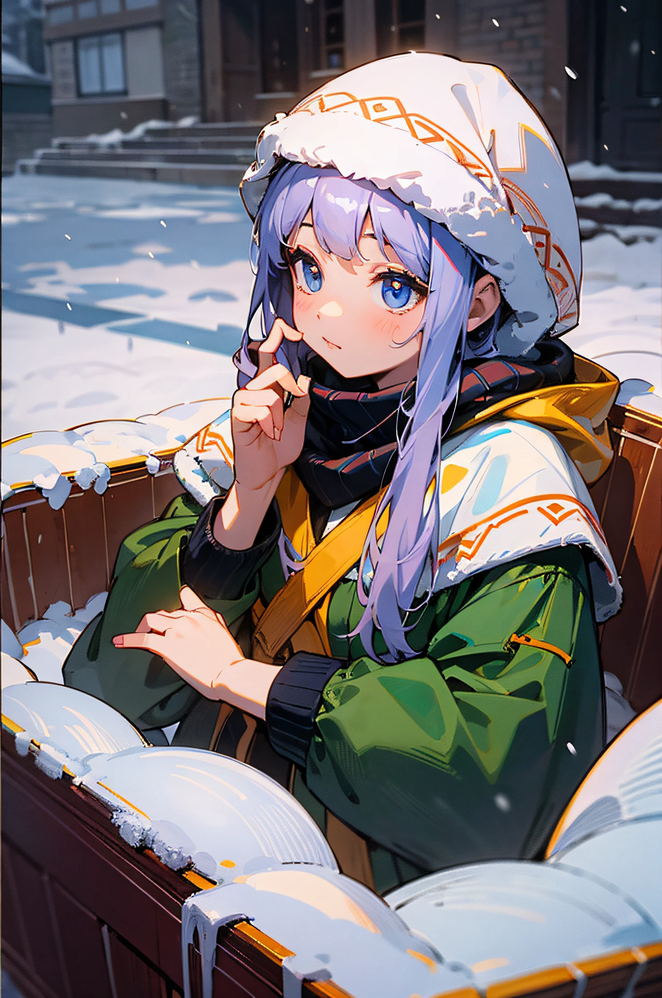 Best quality, super high resolution, (masterpiece: 1.4), winter, snow,
