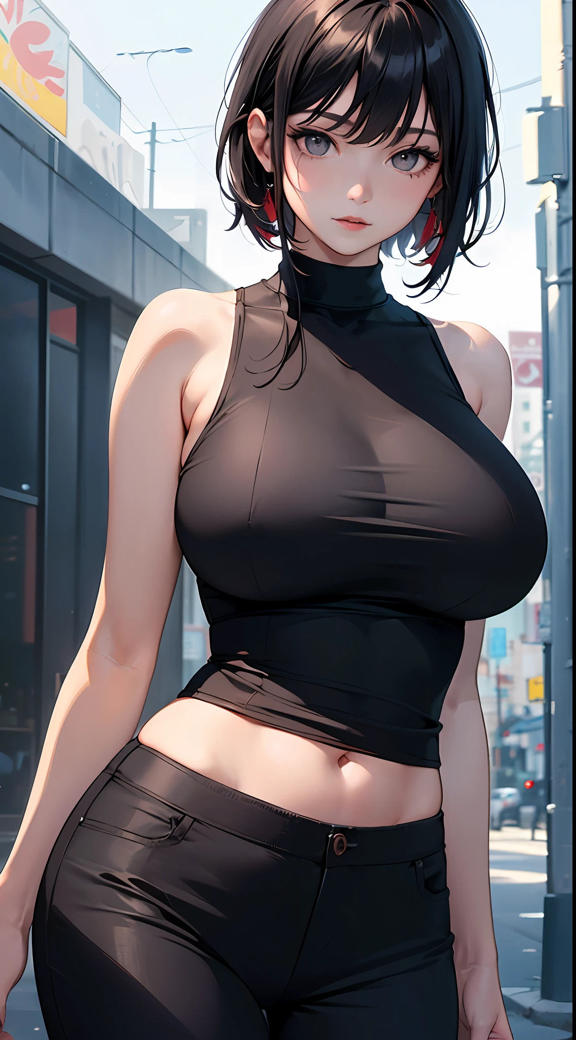 masterpiece, Highest quality, Unreal Engine, Super Resolution, Very detailed, Complex, colorful, Clear images, Sharp focus, Digital Blending,
Beautiful woman, fubuki, fubuki\(One Punch Man\), alone, Tight shirt, Tight Skirt, Perfect Eyes, Perfect Face, Ultra detailed hair, Ultra detailed face, Very detailedな唇, Large Breasts, Vivid expression, Healthy Body, Beautifully detailed sweat glands, Smooth skin texture, Carefully drawn,
(humidity:1.5), (Attractive face:1.2), (Beautiful Skin), Oily skin, Tight waist, (Big Breasts), (Puffy nipples), (Sticky with sweat), Dynamic pose,
In the world of One Punch Man, Outdoor, wasteland, (Captivating look:1.2), View your viewers, Cowboy Shot,