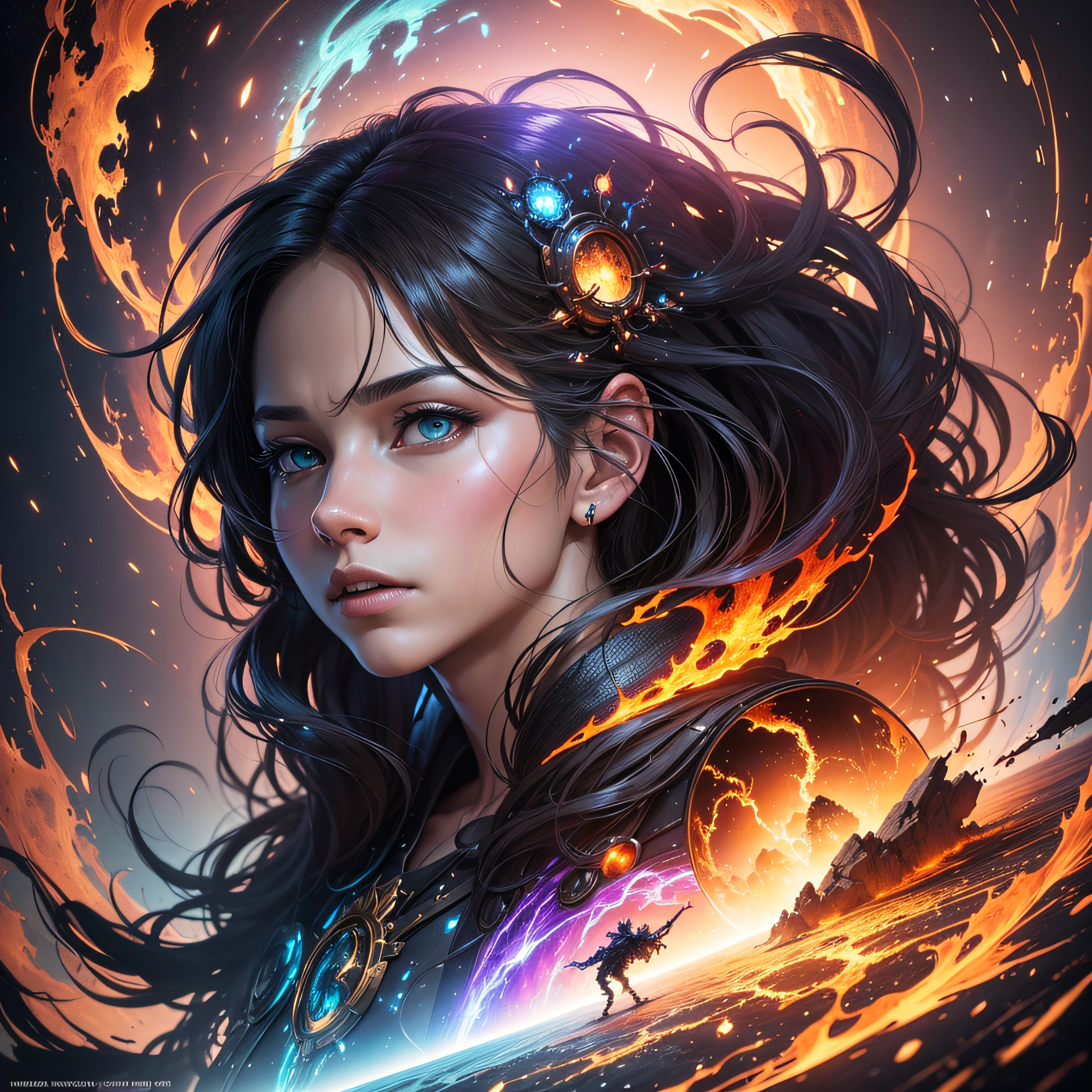 tropical eyes, half body, Jenna Ortega, digital illustration, comic style, retrowave, digital painting, soft lighting, fantasy style, vintage aesthetic, focused, ultra hd resolution, stunning background, approaching perfection, dynamic, concept art, smooth, 3D cartoon art, gradient color, sharp focus, studio photo, intricate details, highly detailed, very angular, vectorial, stylized, centered, fun, simple, creative minimalist design, matte background, art by Carne Griffiths and Wadim Kashin, trending on artstation, --auto
