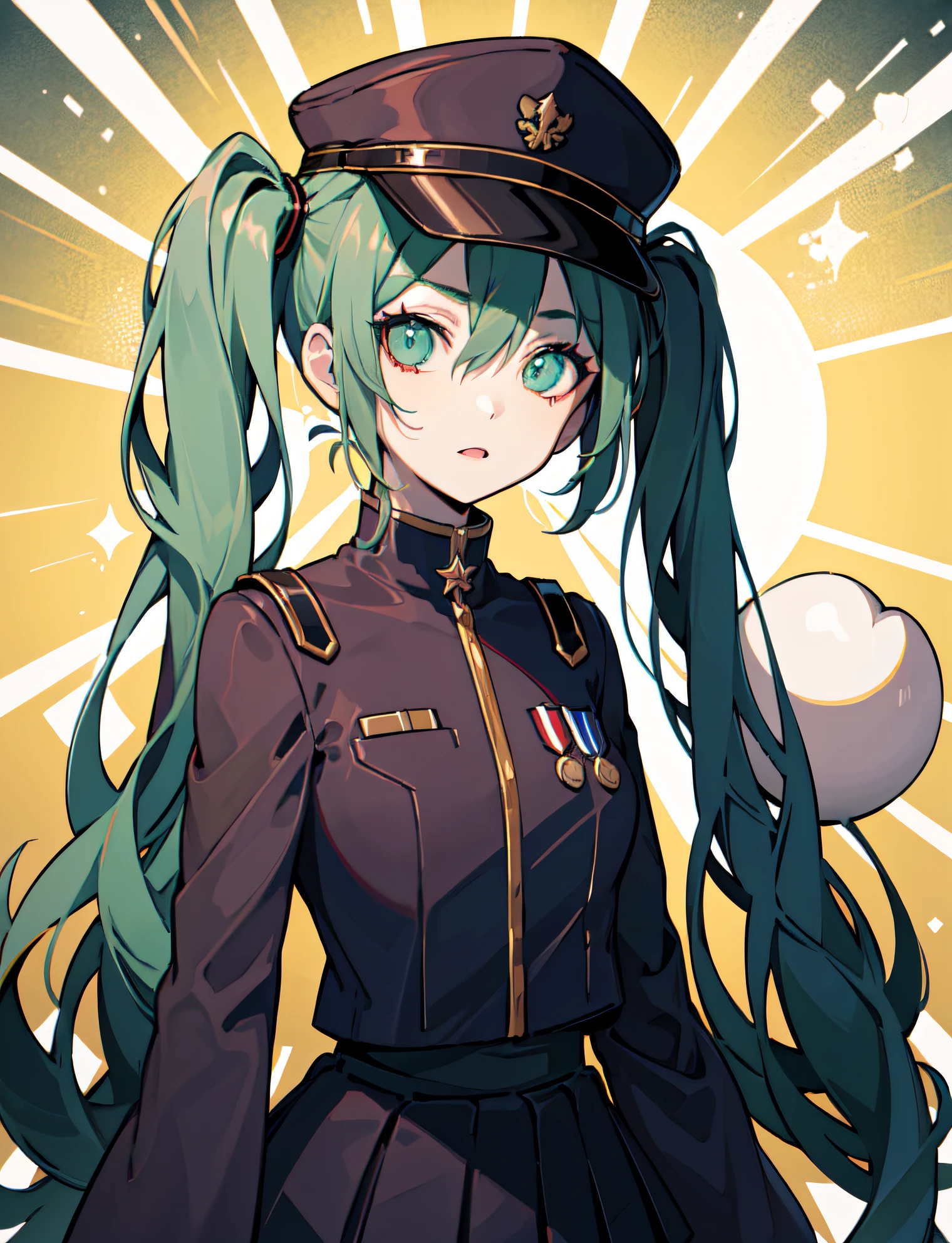 ((masterpiece)), (((best quality))), ((extremely detailed)), colorful, hdr, 1girl, solo,hatsune miku, senbon-zakura_(vocaloid),